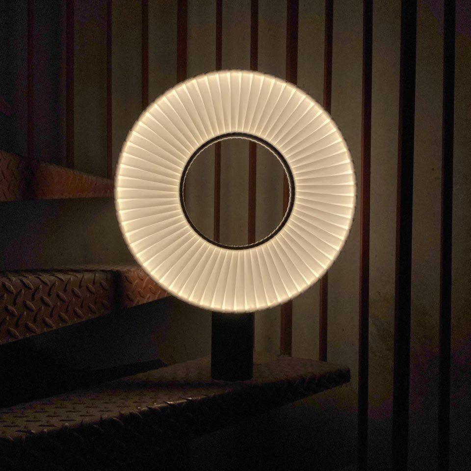 Vespera Table Lamp | Metal & Fabric | Black and White
