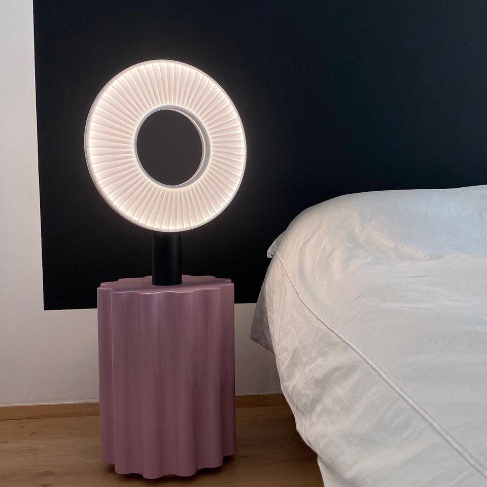 Vespera Table Lamp | Metal & Fabric | Black and White