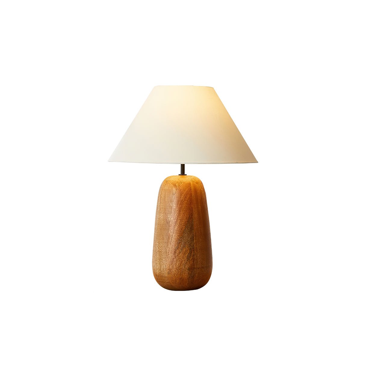 Irving Wood Table Lamp | Wood & Fabric | White