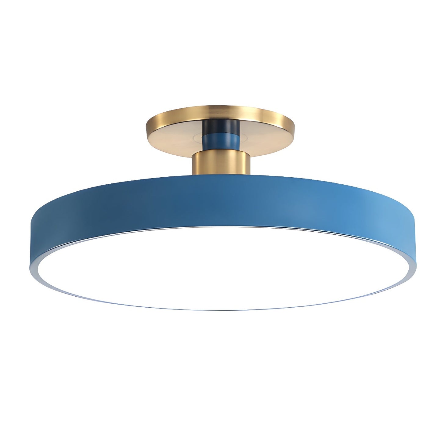 Isla Flush Mount Ceiling Lamp | Black and Gold Metal | 30cm or 40cm Diameter