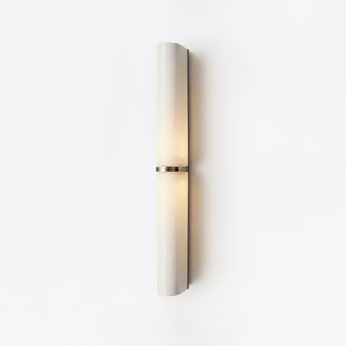 Ivory Glow Wall Sconce | Brass, Glass, Metal | White Shade