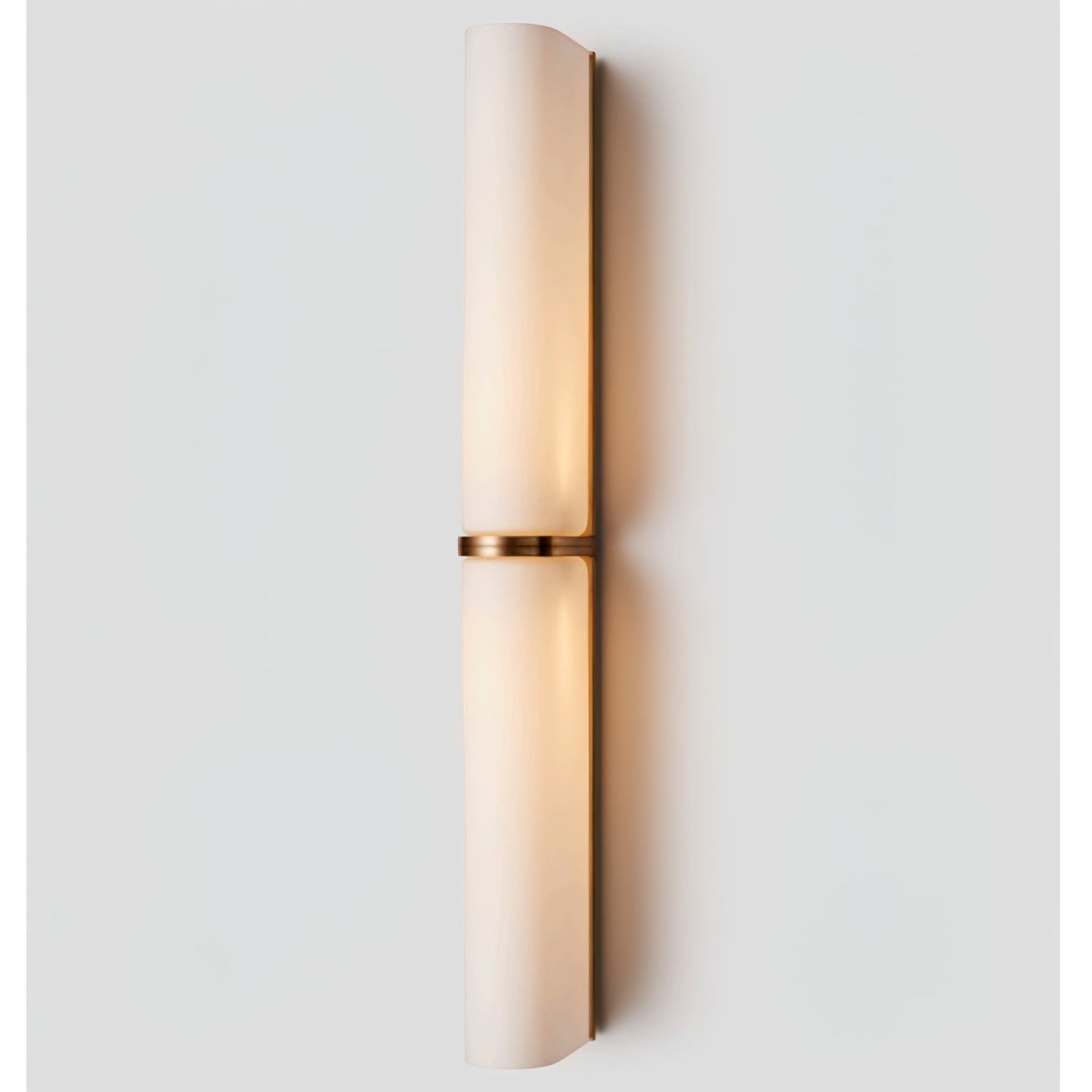 Ivory Glow Wall Sconce | Brass, Glass, Metal | White Shade