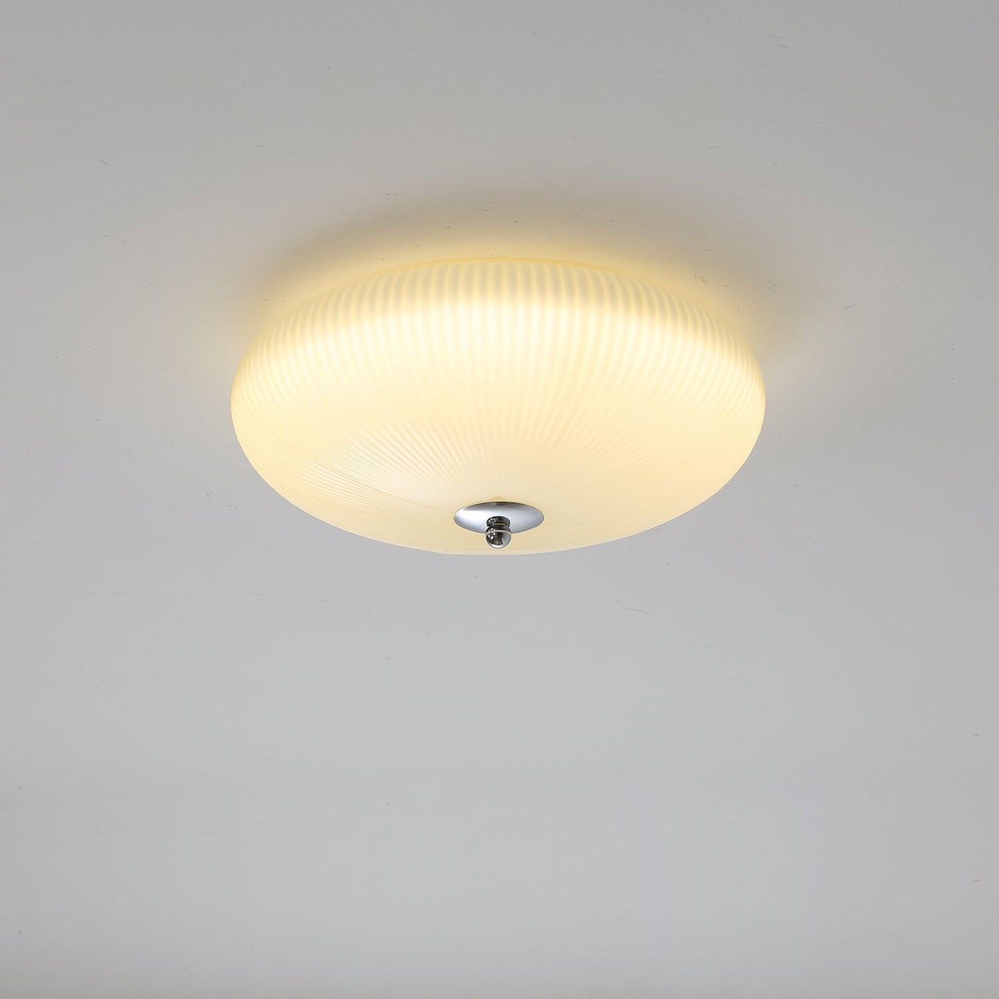 Ivory Ripple Ceiling Light | Metal & Glass | Cream