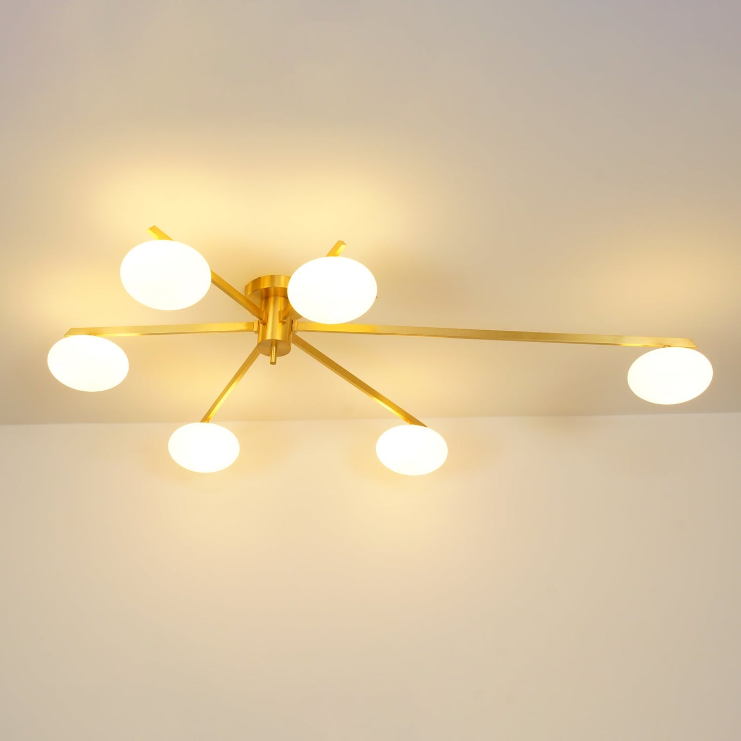 Jasper Ceiling Lamp | Brass & Black | 3, 5, or 6 Heads