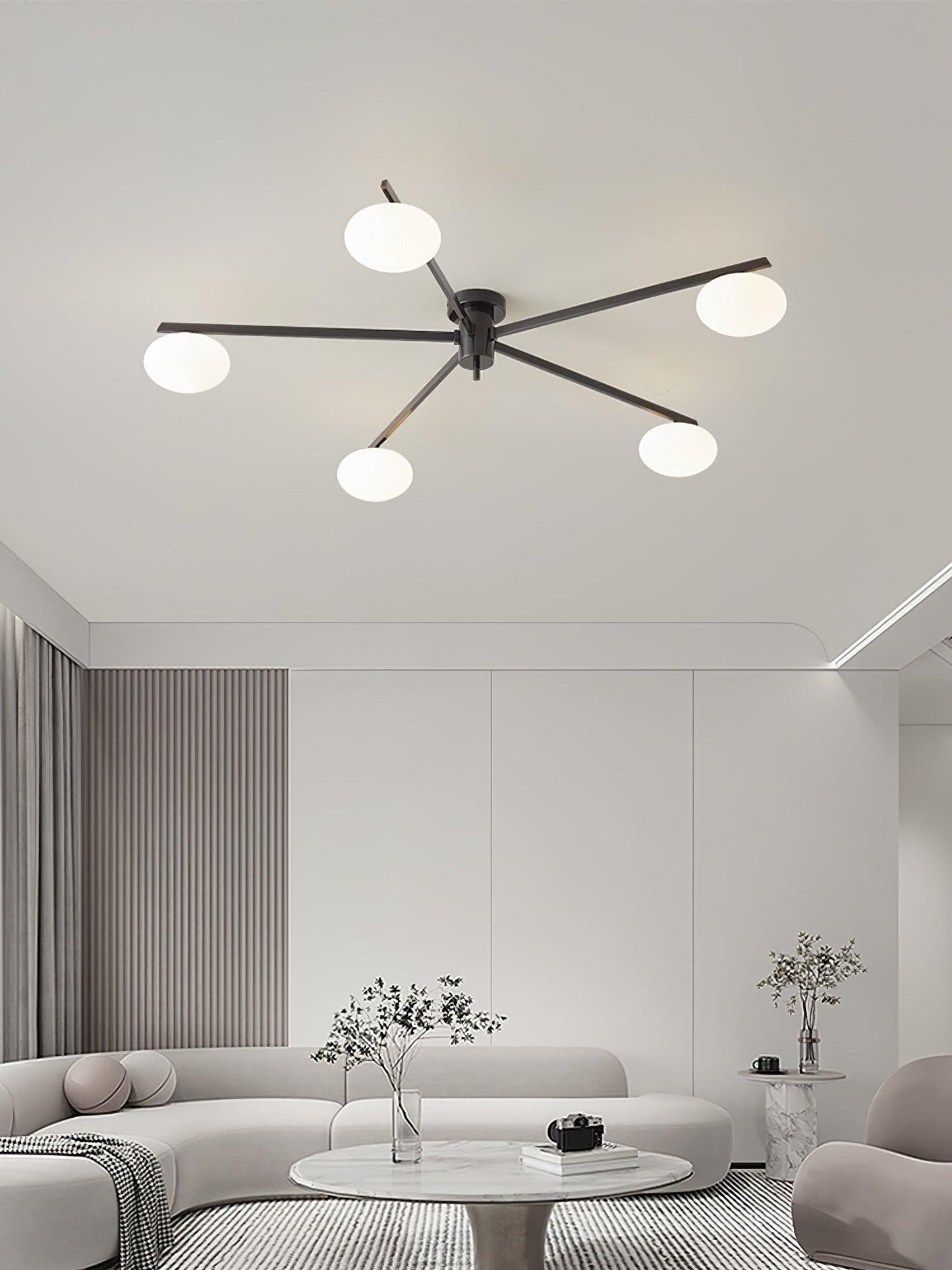 Jasper Ceiling Lamp | Brass & Black | 3, 5, or 6 Heads