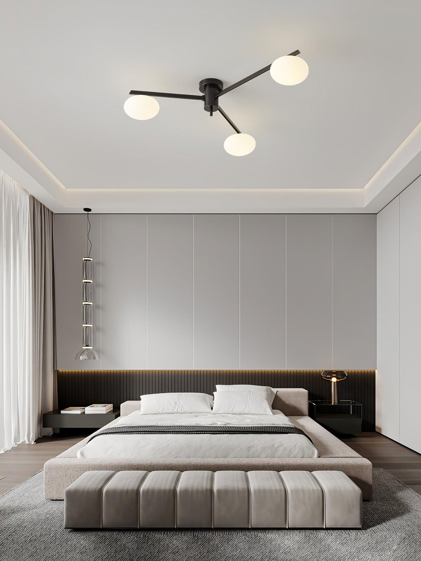 Jasper Ceiling Lamp | Brass & Black | 3, 5, or 6 Heads