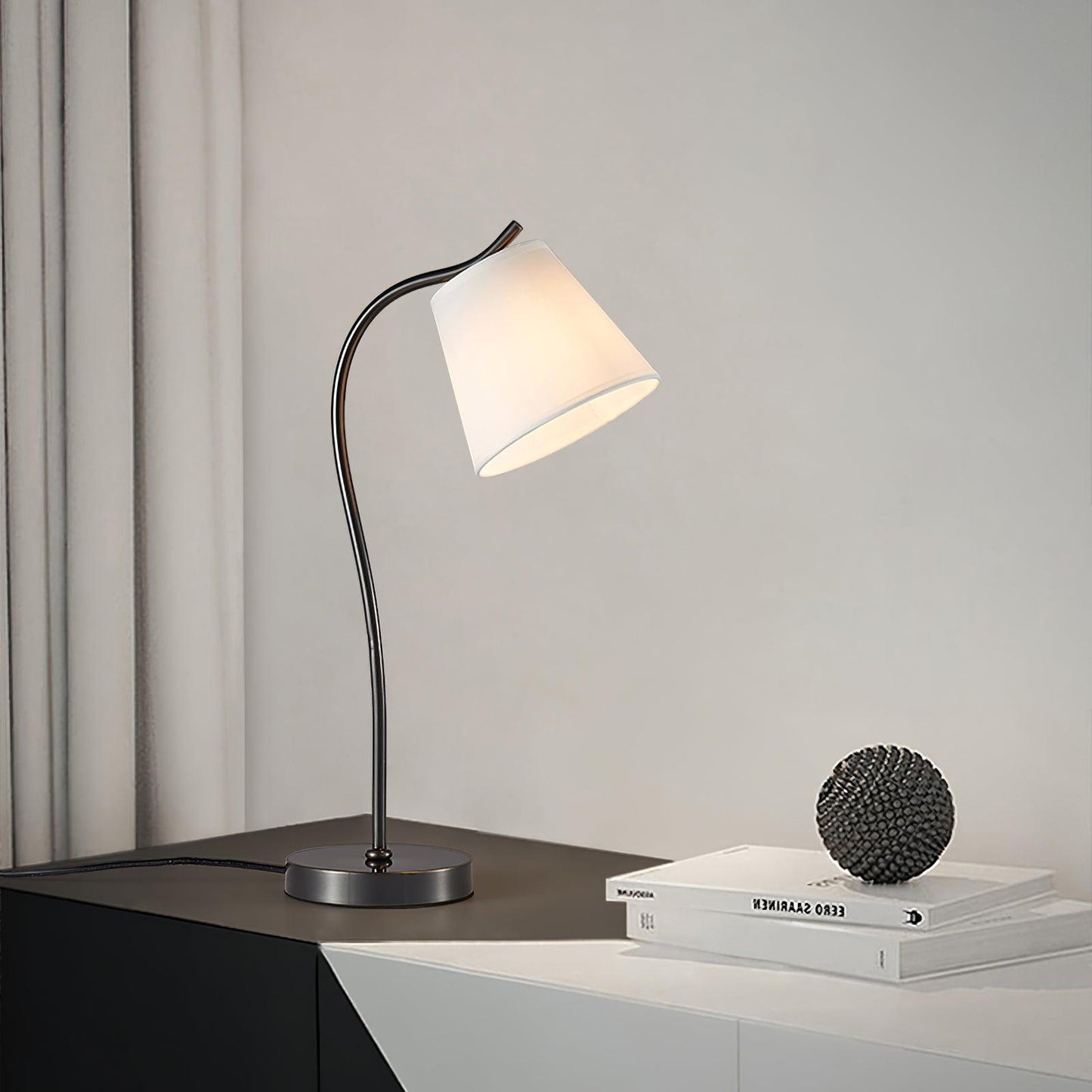 Jody Table Lamp | Brass Base | Black Shade