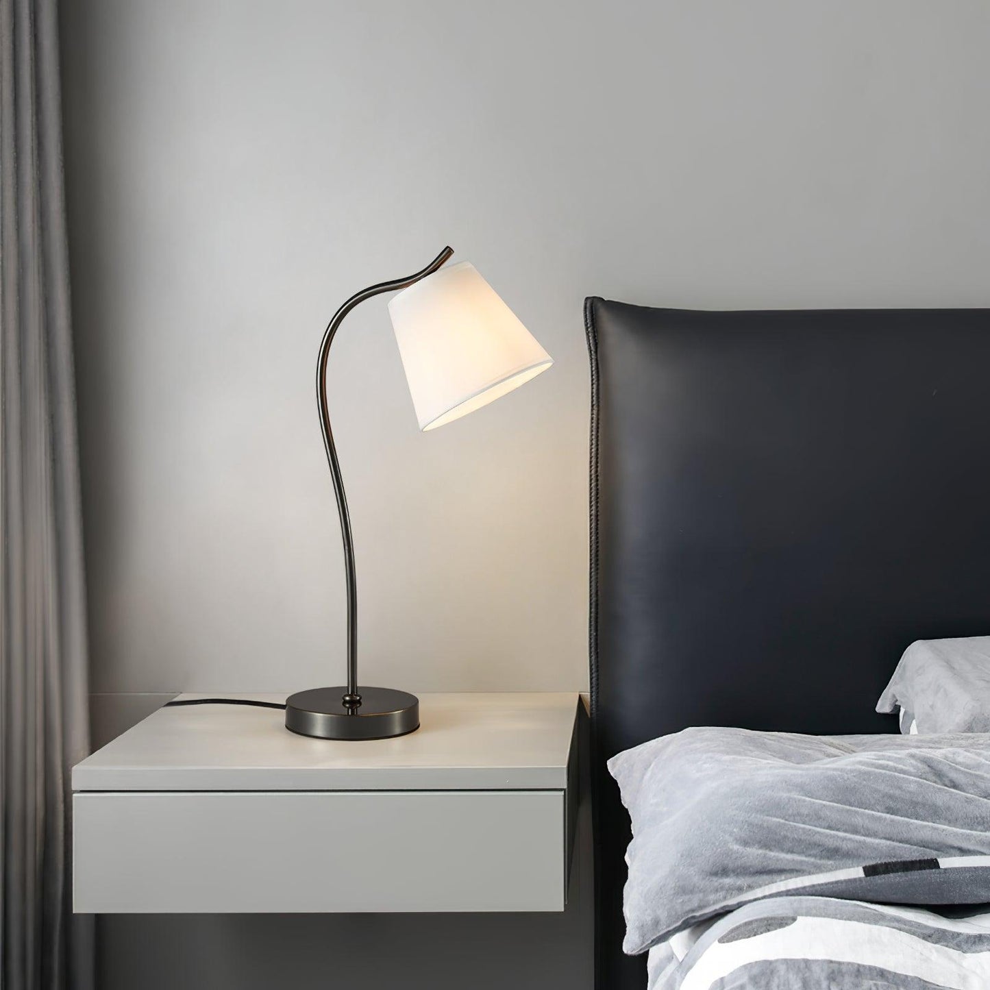 Jody Table Lamp | Brass Base | Black Shade
