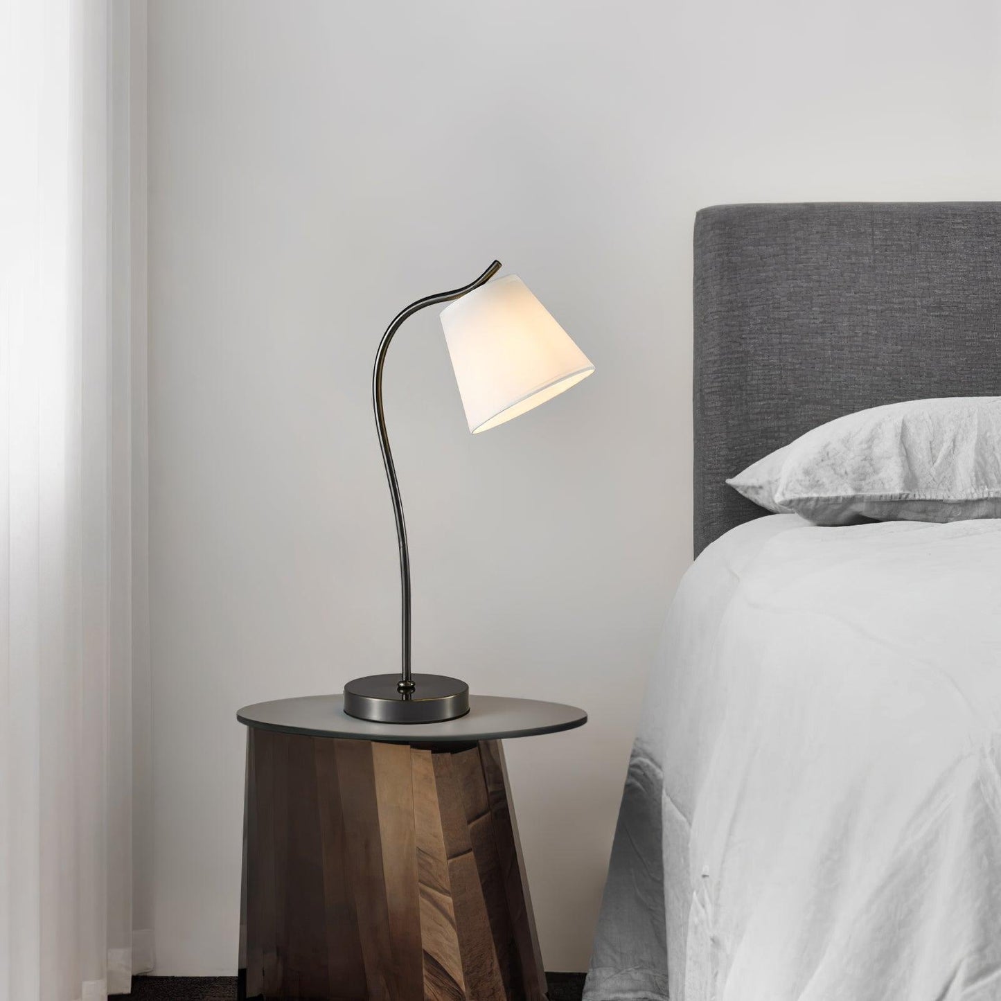 Jody Table Lamp | Brass Base | Black Shade