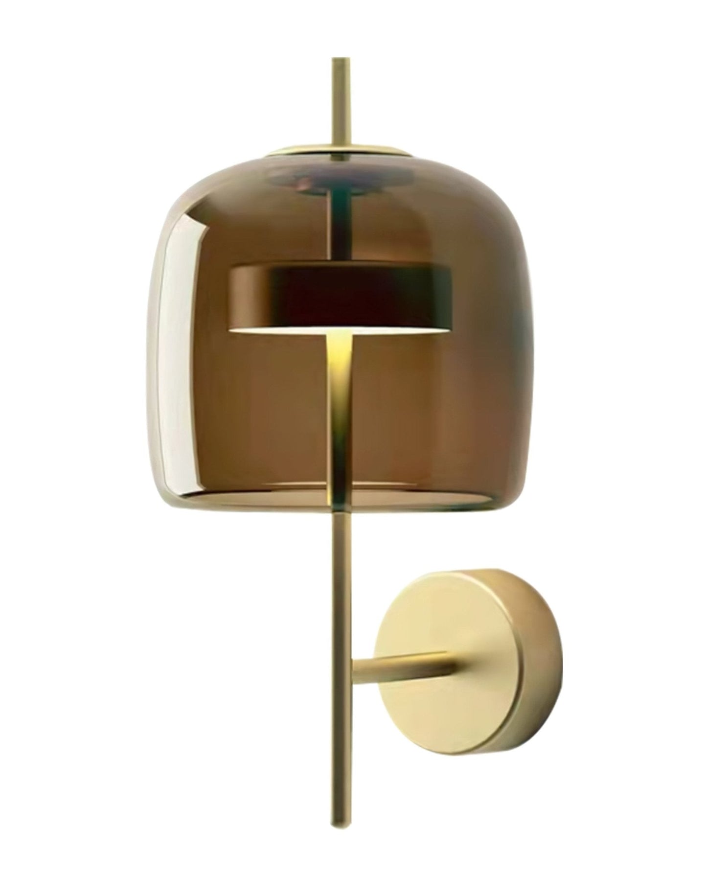 Hourglass Wall Sconce | Brass & Glass | Gold, Black, Amber, Smoke Grey