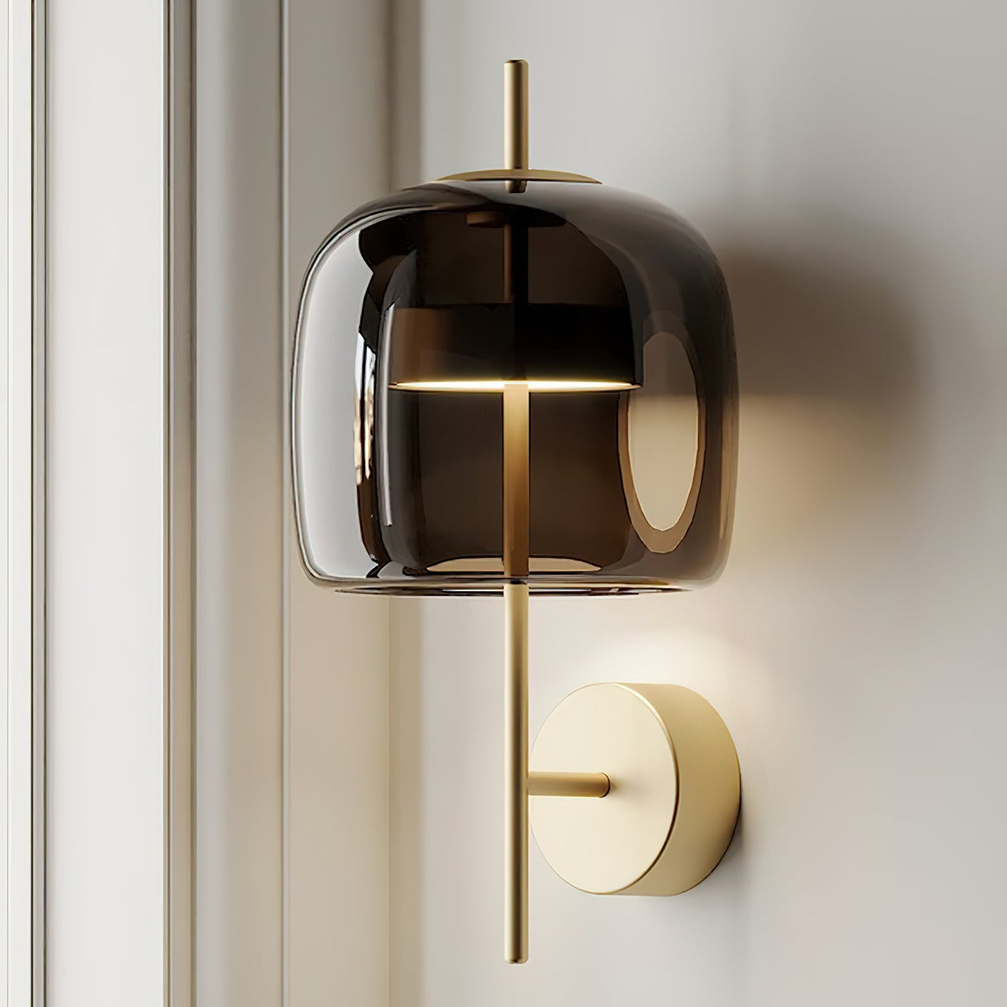 Hourglass Wall Sconce | Brass & Glass | Gold, Black, Amber, Smoke Grey