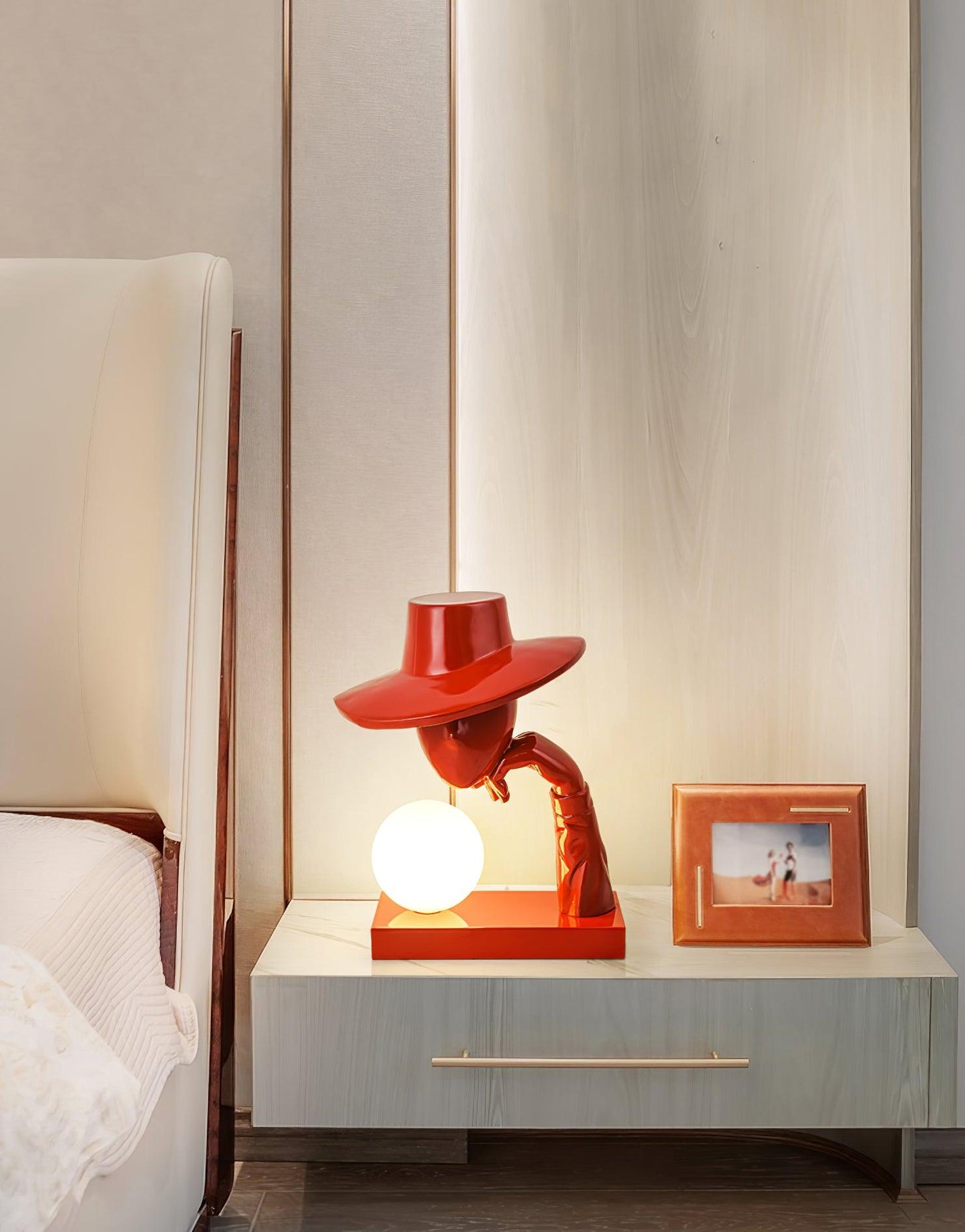 Juni Resin Novelty Lamp | Resin | Red, Blue