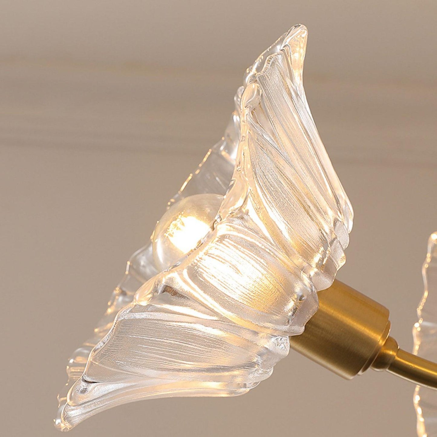 Kalin Ceiling Lamp | Brass & Glass | Multiple Heads Options