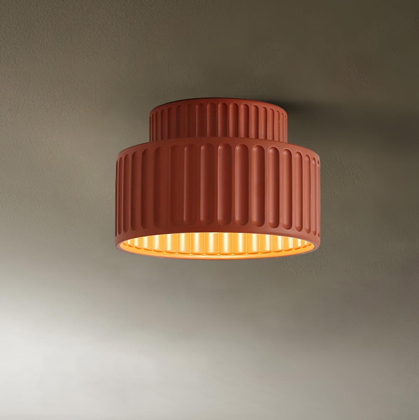 Kami Ceiling Lamp | White Resin & Acrylic | 23cm Diameter