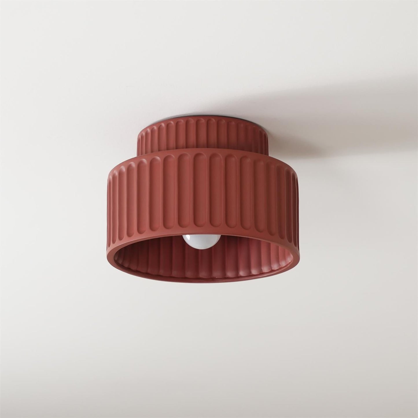 Kami Ceiling Lamp | White Resin & Acrylic | 23cm Diameter