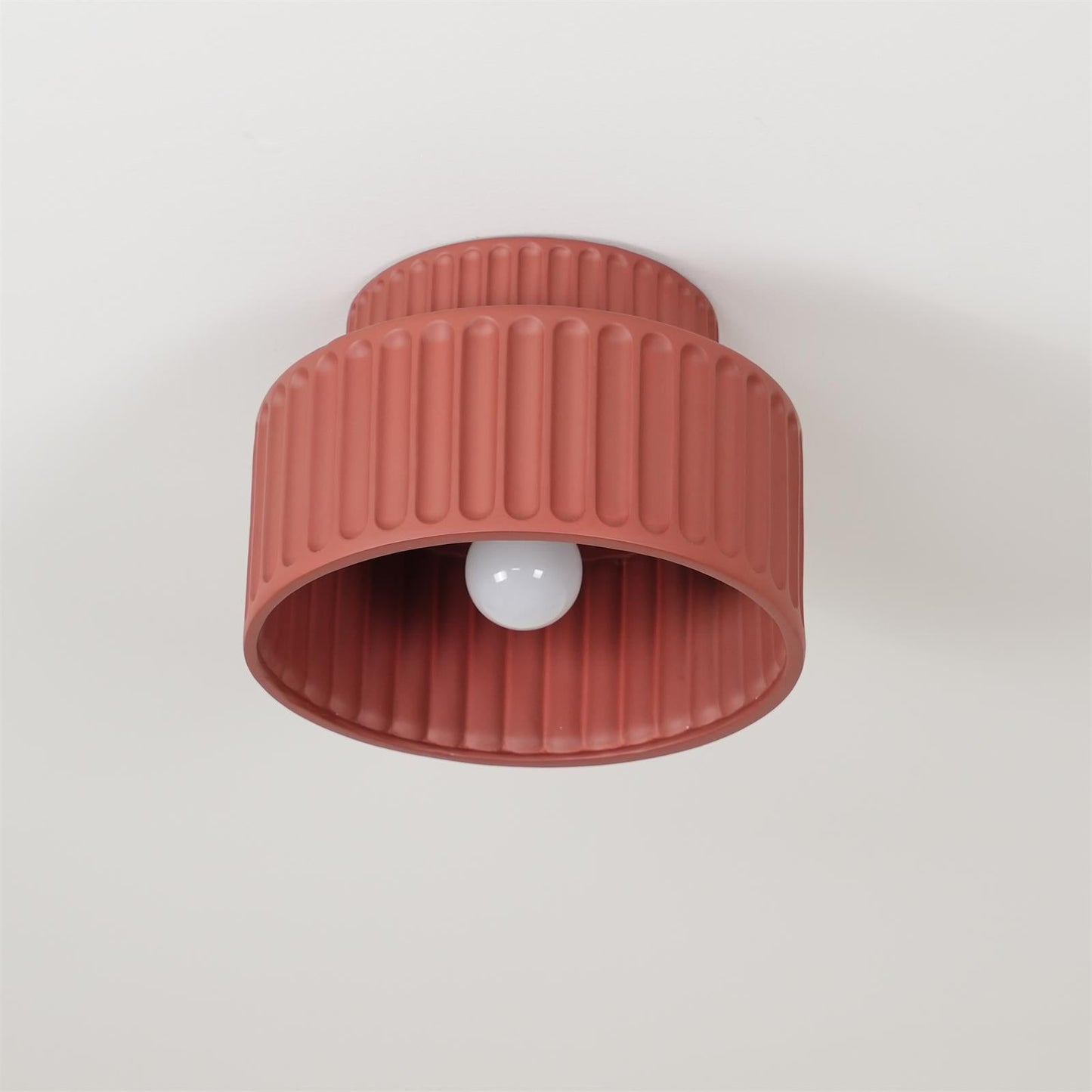 Kami Ceiling Lamp | White Resin & Acrylic | 23cm Diameter