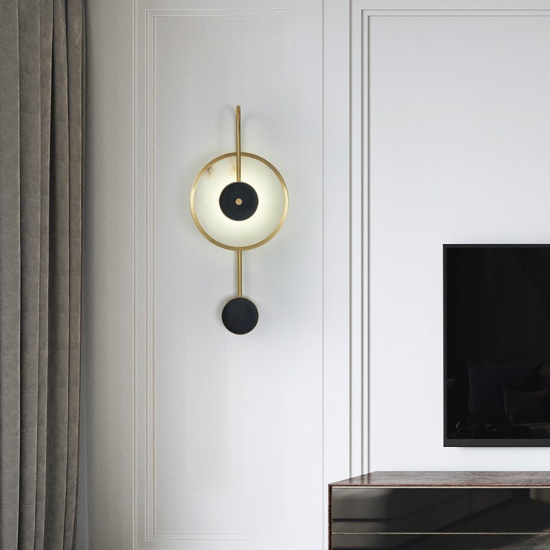 Kandy Alabaster Wall Lamp | Marble & Metal | Gold or Black