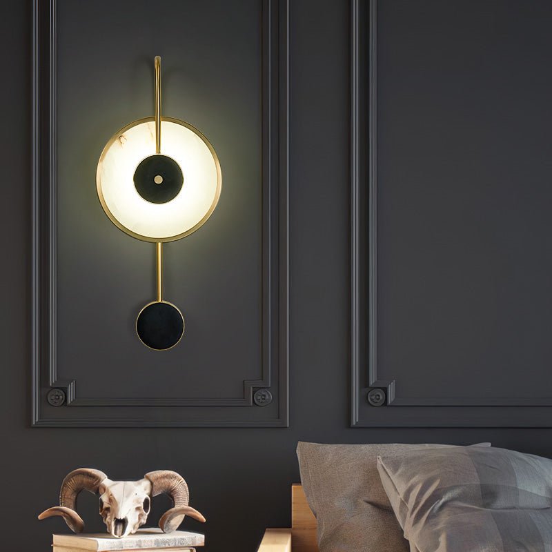 Kandy Alabaster Wall Lamp | Marble & Metal | Gold or Black