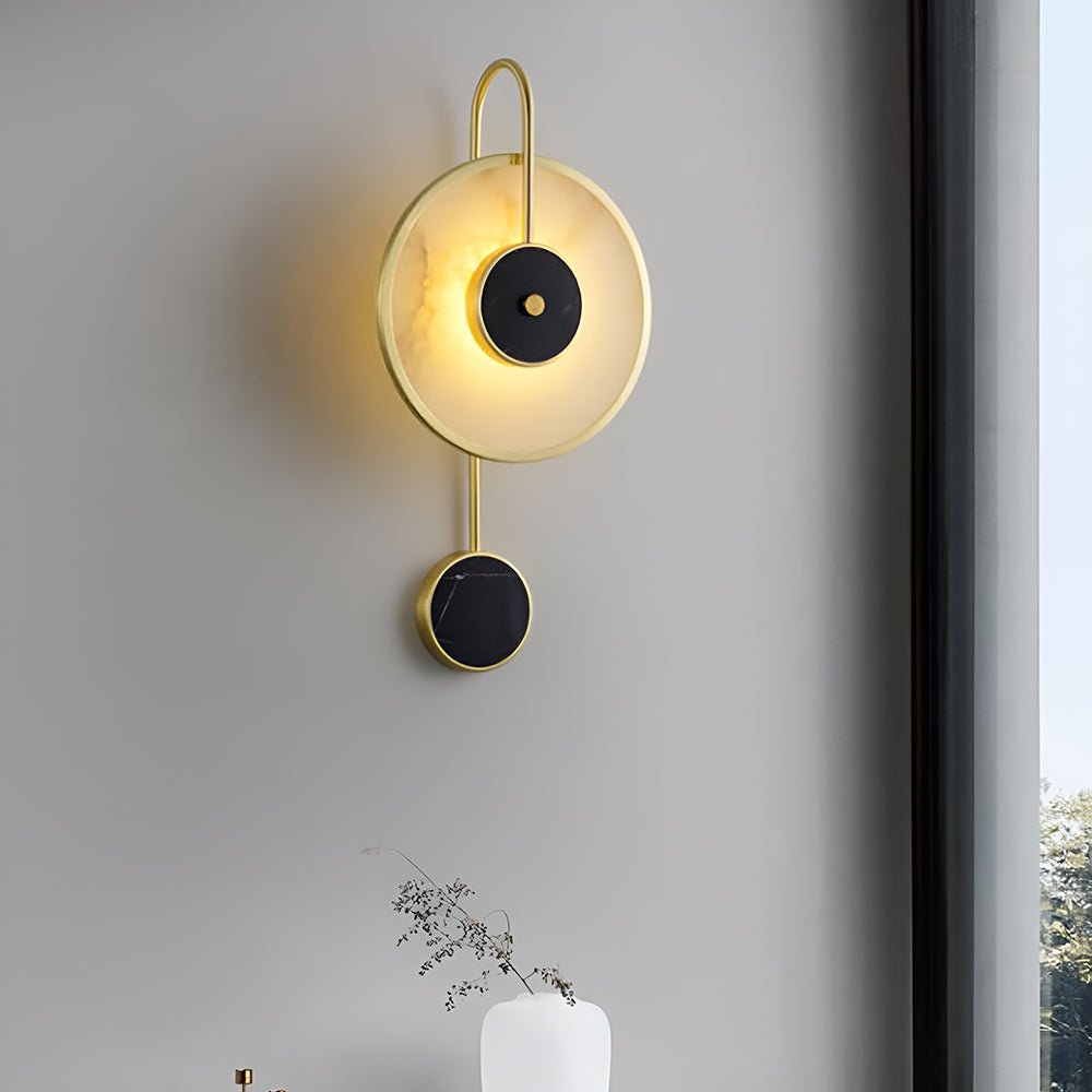 Kandy Alabaster Wall Lamp | Marble & Metal | Gold or Black