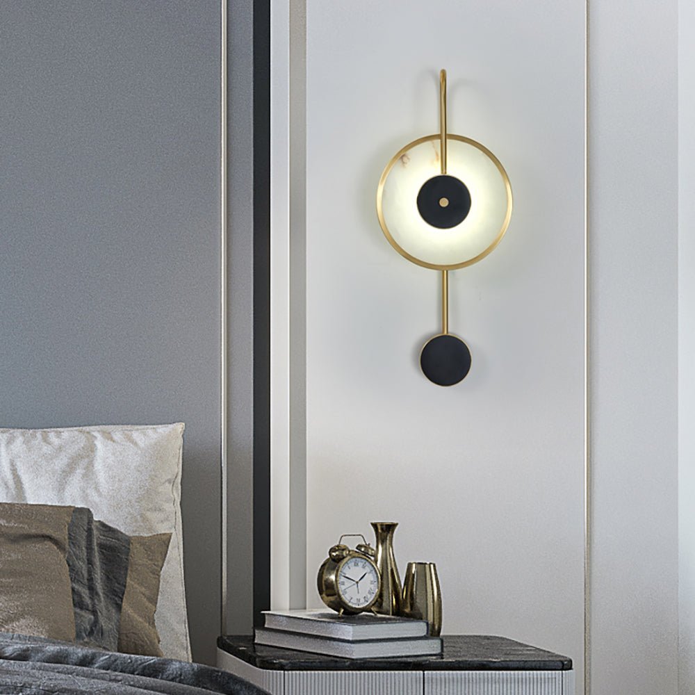 Kandy Alabaster Wall Lamp | Marble & Metal | Gold or Black