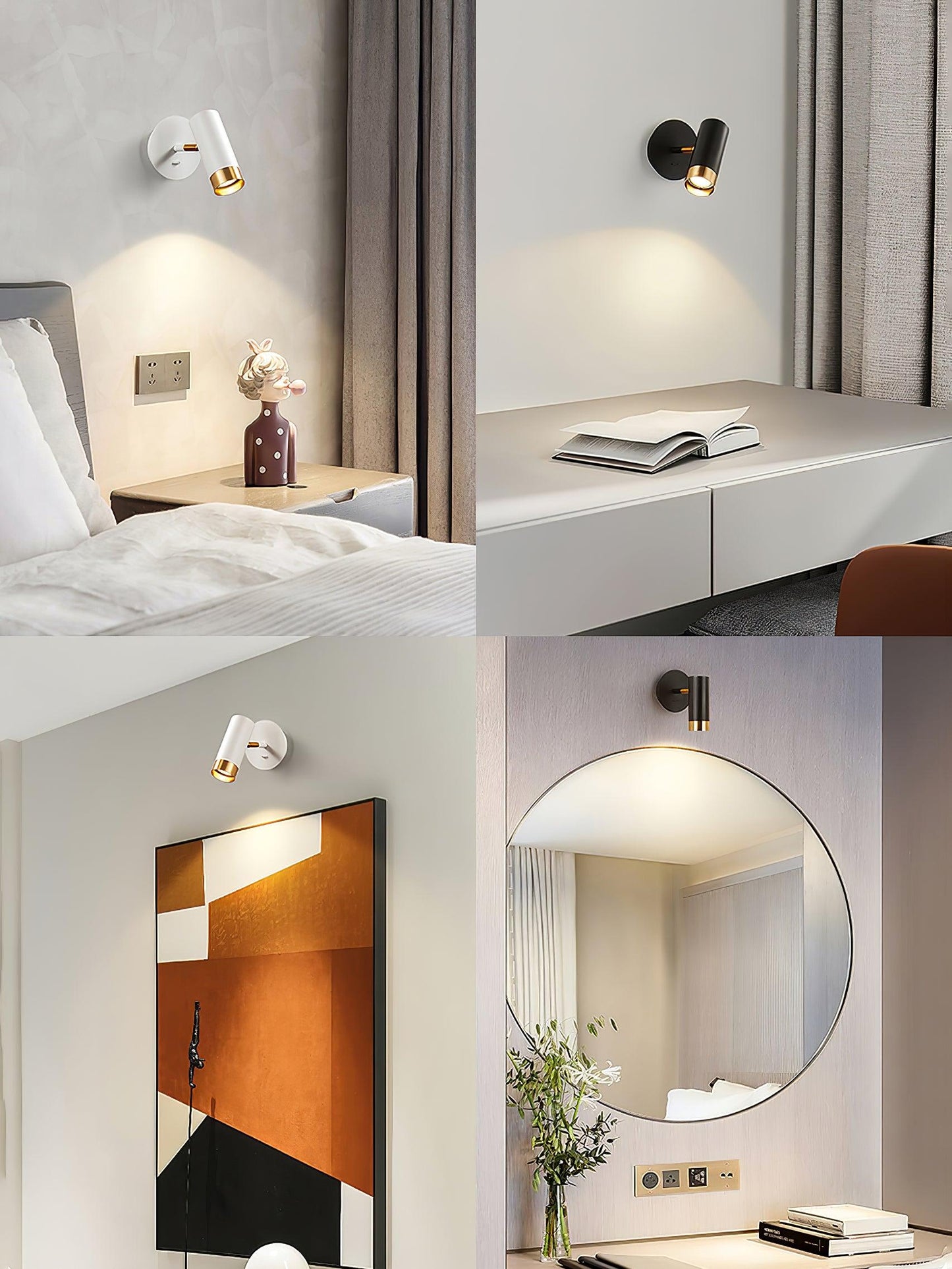 Karpo Wall Lamp | Metal | Black and White