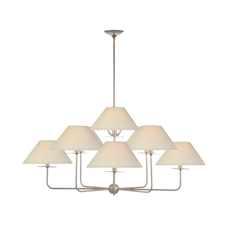 Kelley Chandelier | Brass & Fabric | 9-Light