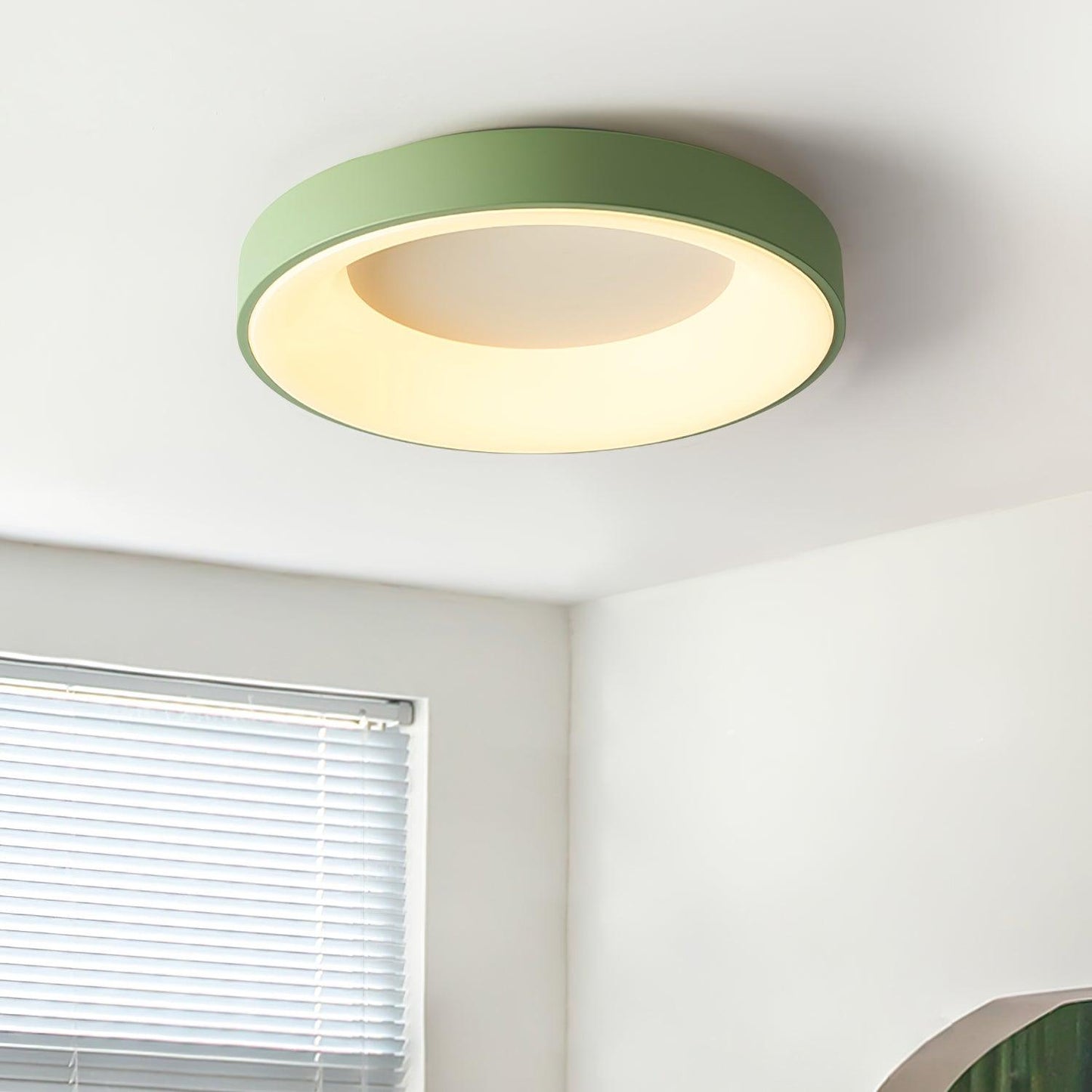 Keno Ceiling Lamp | Iron & Acrylic | White or Green
