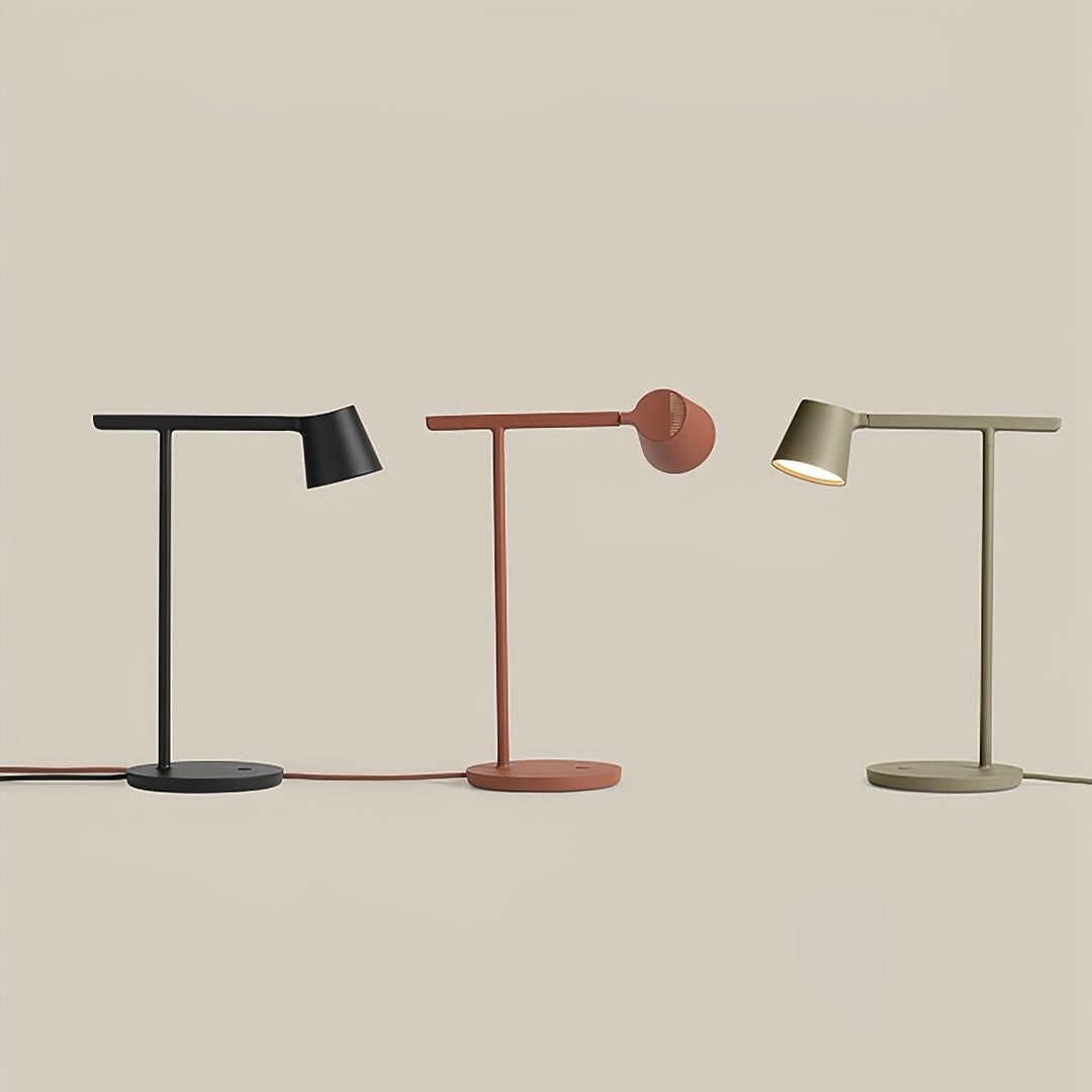 Kepler Table Lamp | Adjustable Aluminum Design | Black, White, Red, Olive