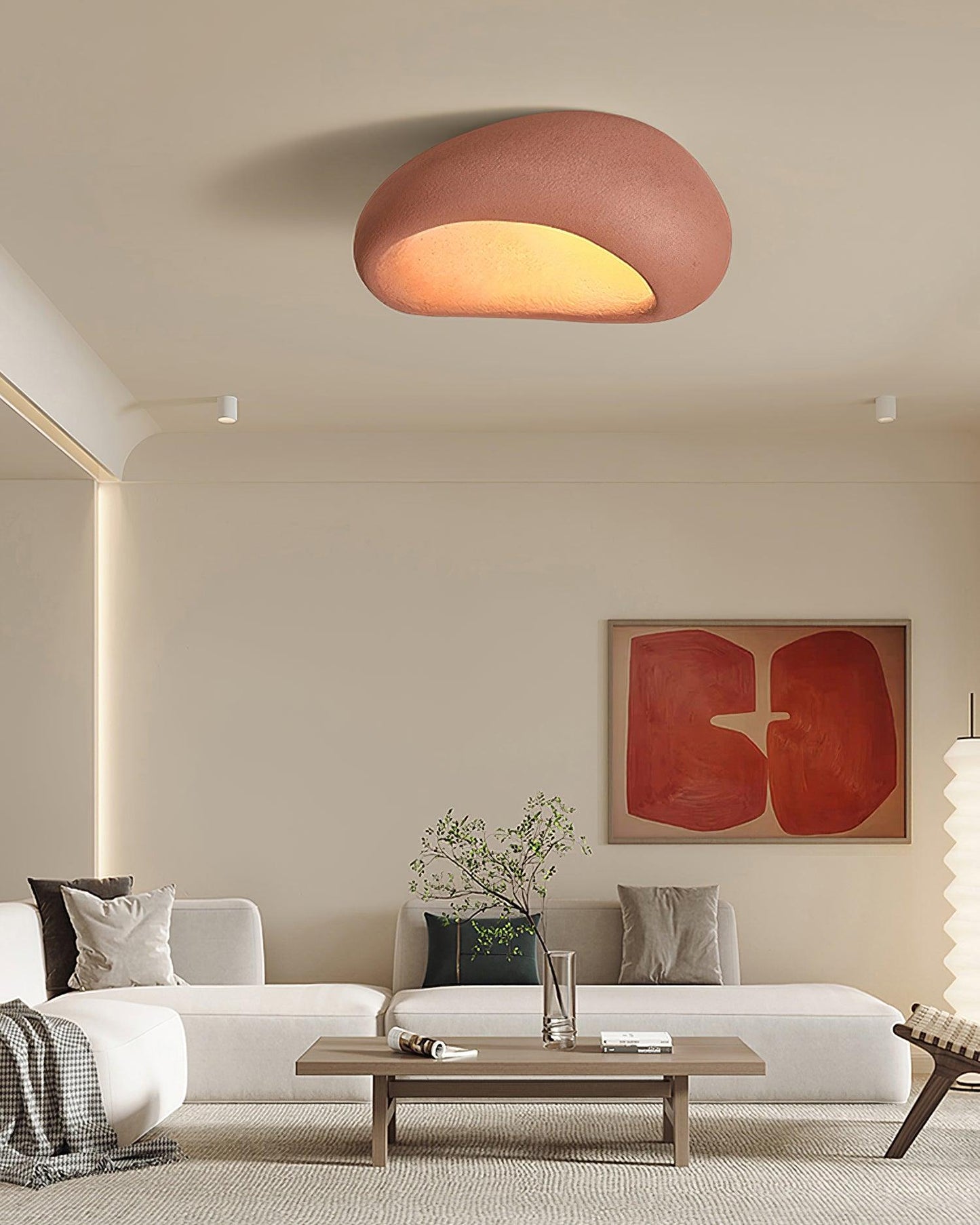 Khmara Ceiling Lamp | Japanese Moon Design | 45cm, 52cm, 60cm, 70cm, 80cm Options