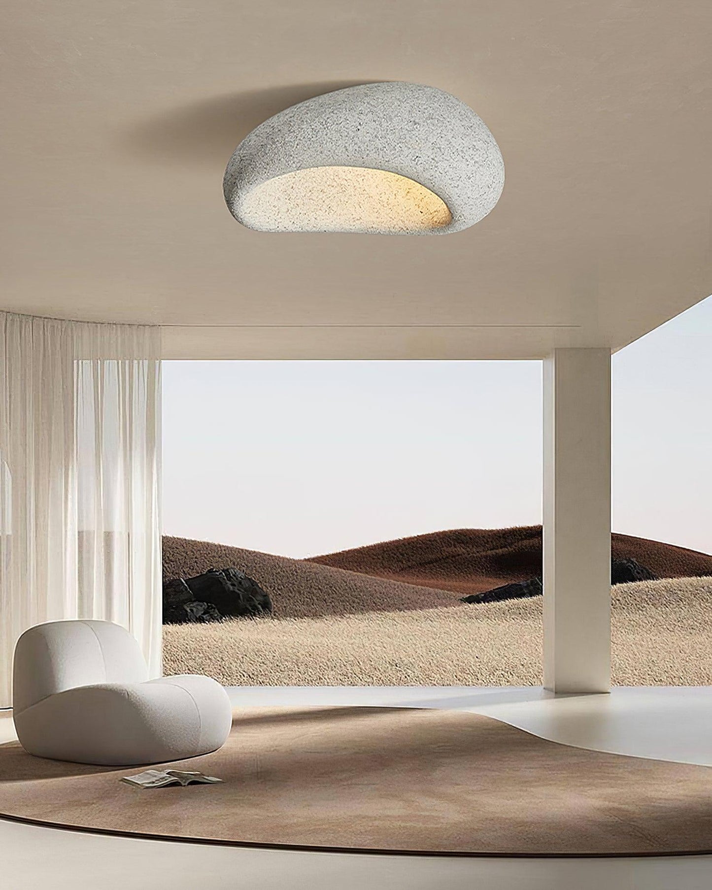 Khmara Ceiling Lamp | Japanese Moon Design | 45cm, 52cm, 60cm, 70cm, 80cm Options