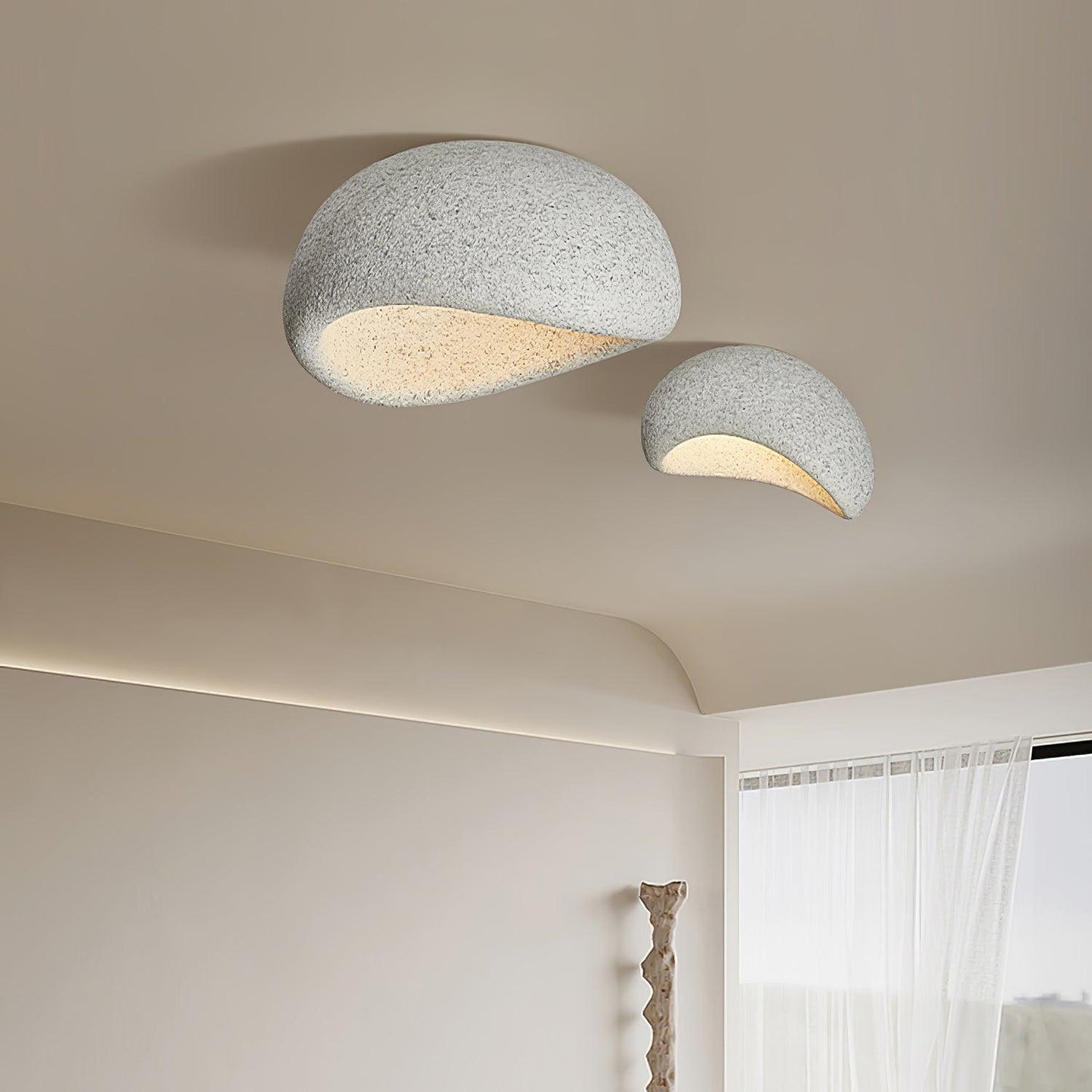 Khmara Ceiling Lamp | Japanese Moon Design | 45cm, 52cm, 60cm, 70cm, 80cm Options