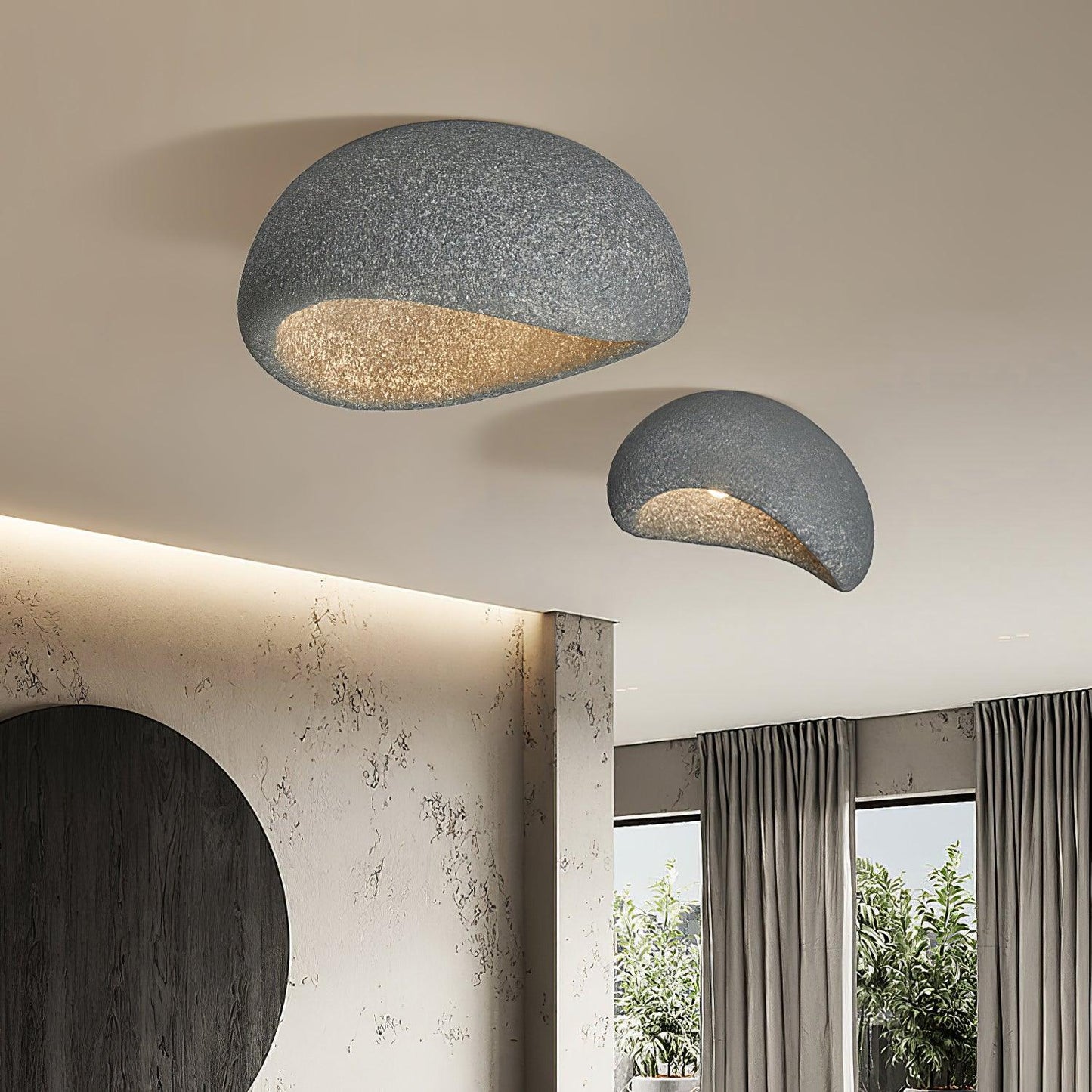 Khmara Ceiling Lamp | Japanese Moon Design | 45cm, 52cm, 60cm, 70cm, 80cm Options