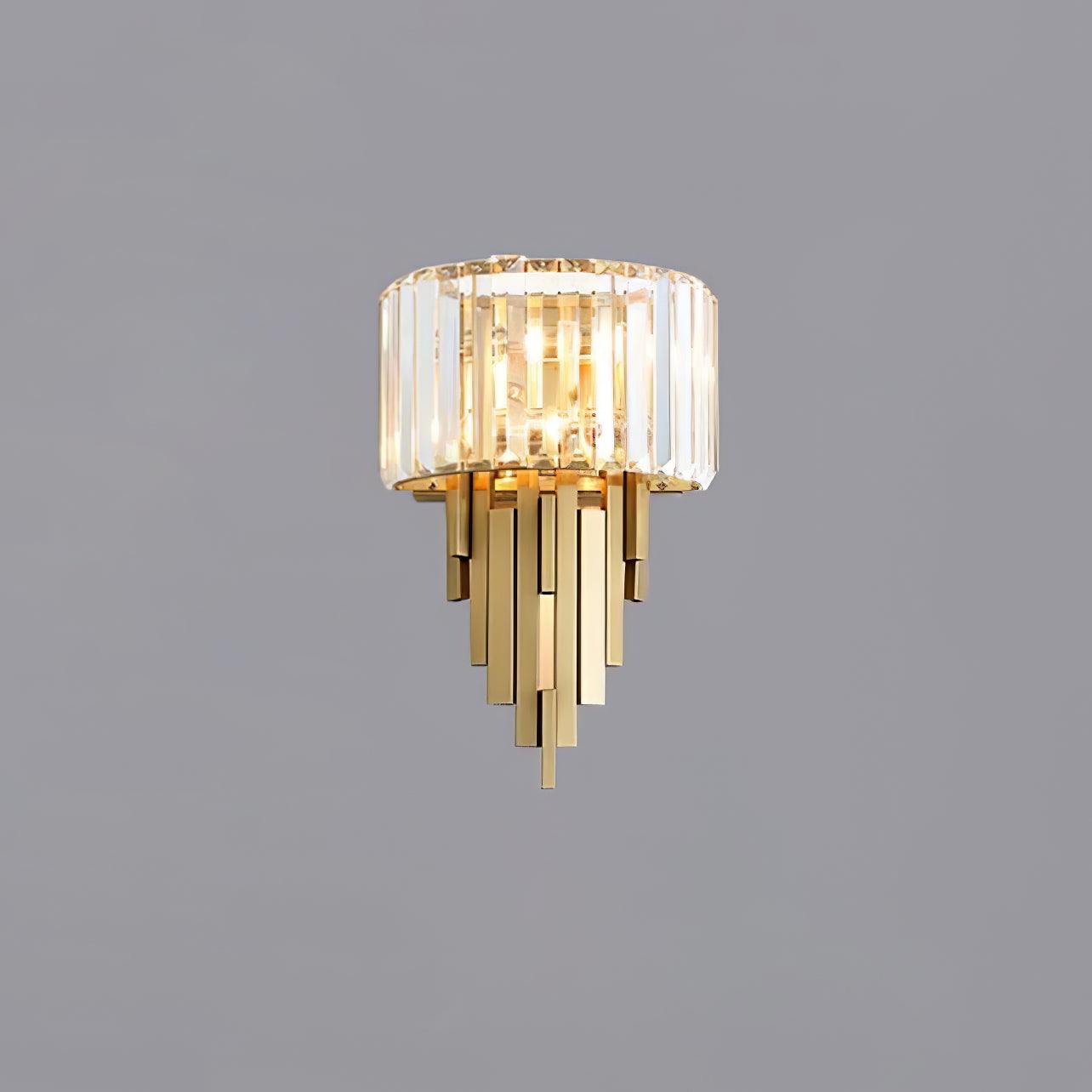 Kubica Crystal Wall Lamp | Stainless Steel & Crystal Glass | Gold