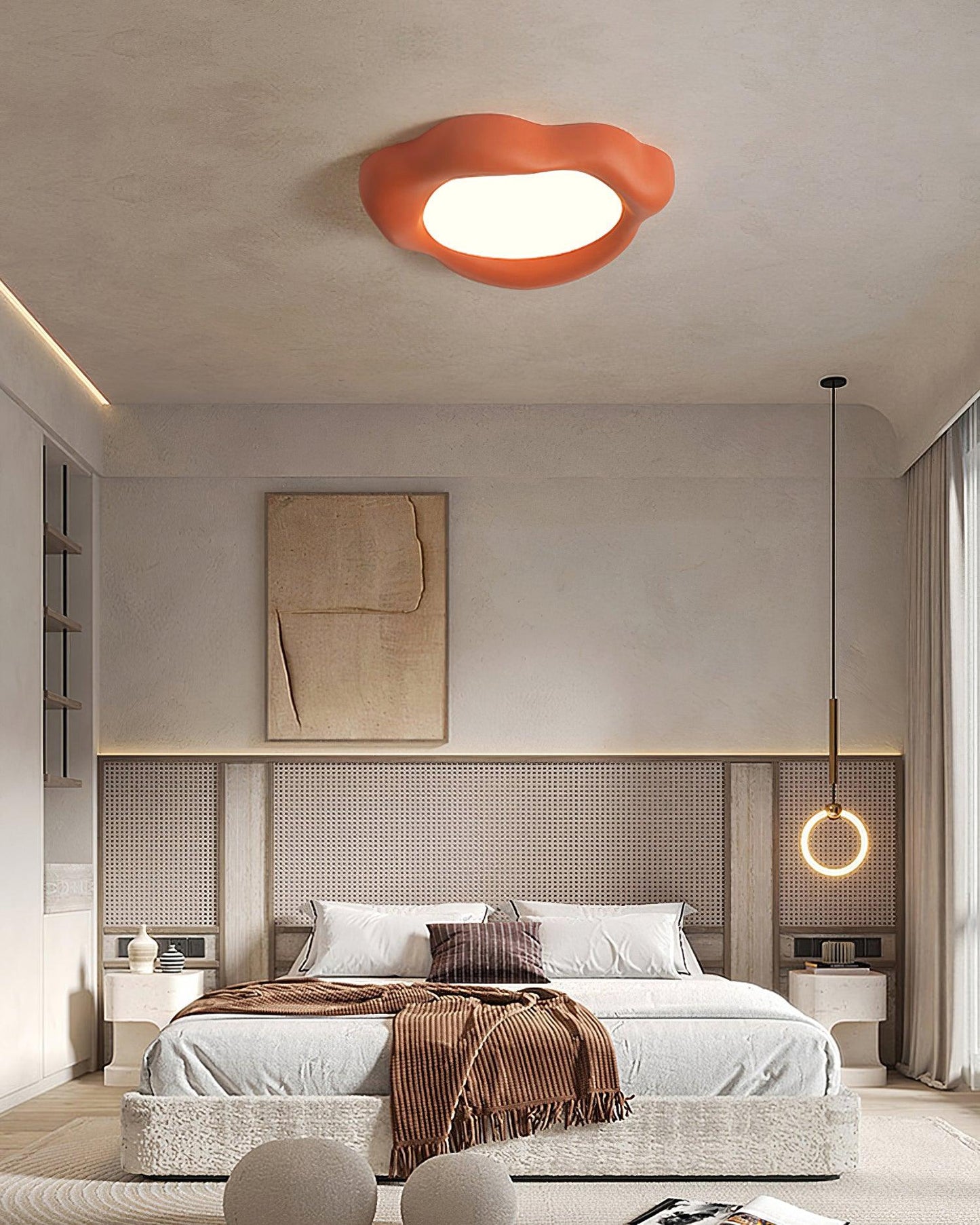 Kumo Ceiling Lamp | Resin Acrylic | White, Green, Orange, Beige