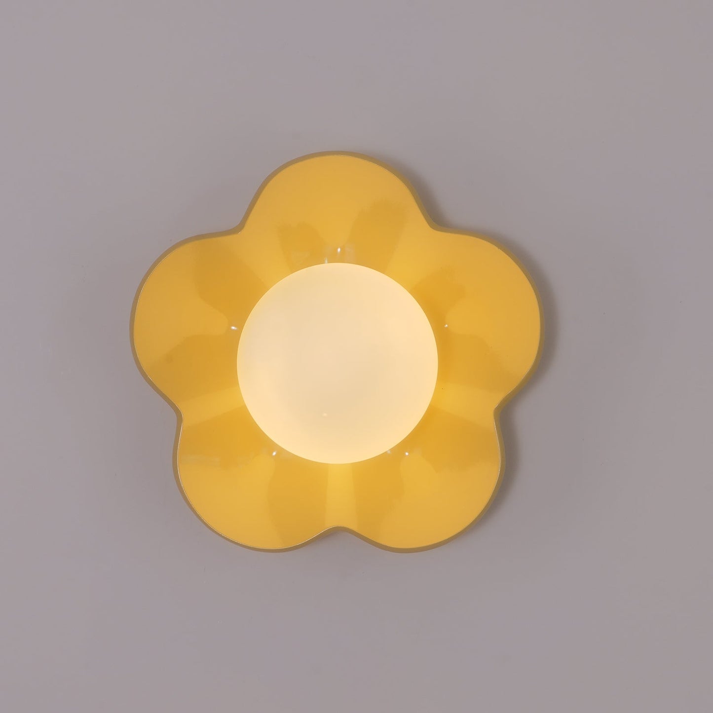 La Fleur Wall Lamp | Resin & Glass | White, Purple, Yellow