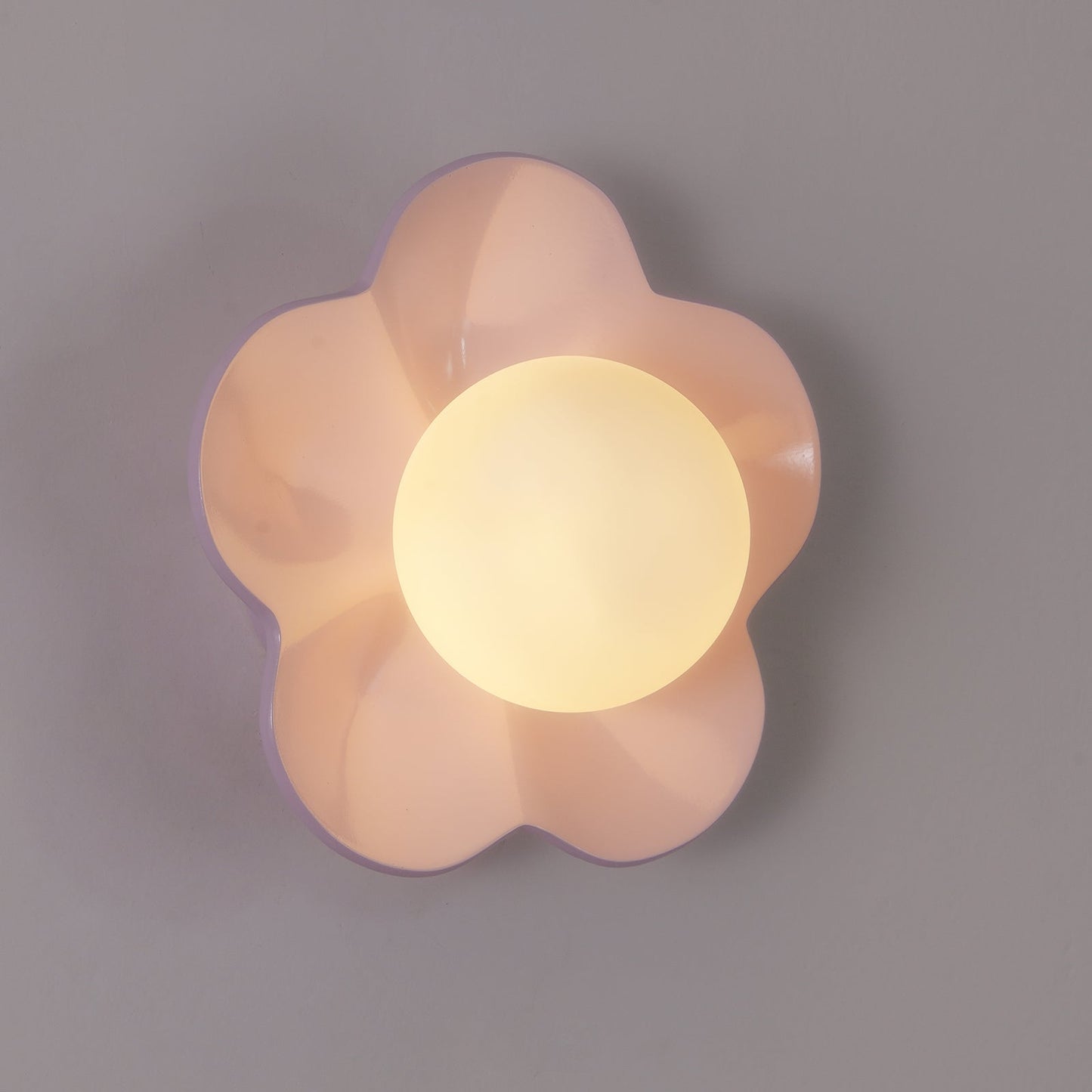 La Fleur Wall Lamp | Resin & Glass | White, Purple, Yellow