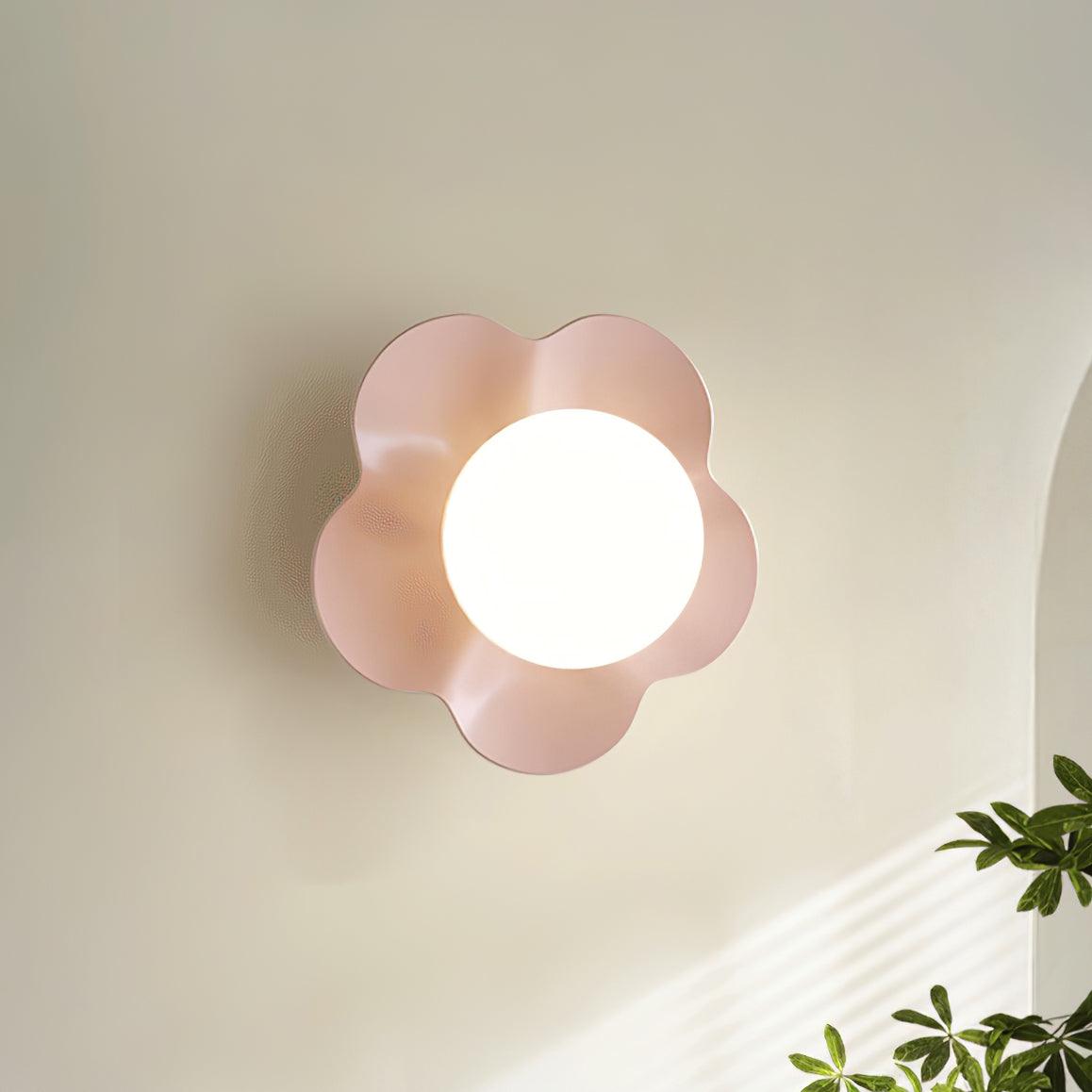 La Fleur Wall Lamp | Resin & Glass | White, Purple, Yellow