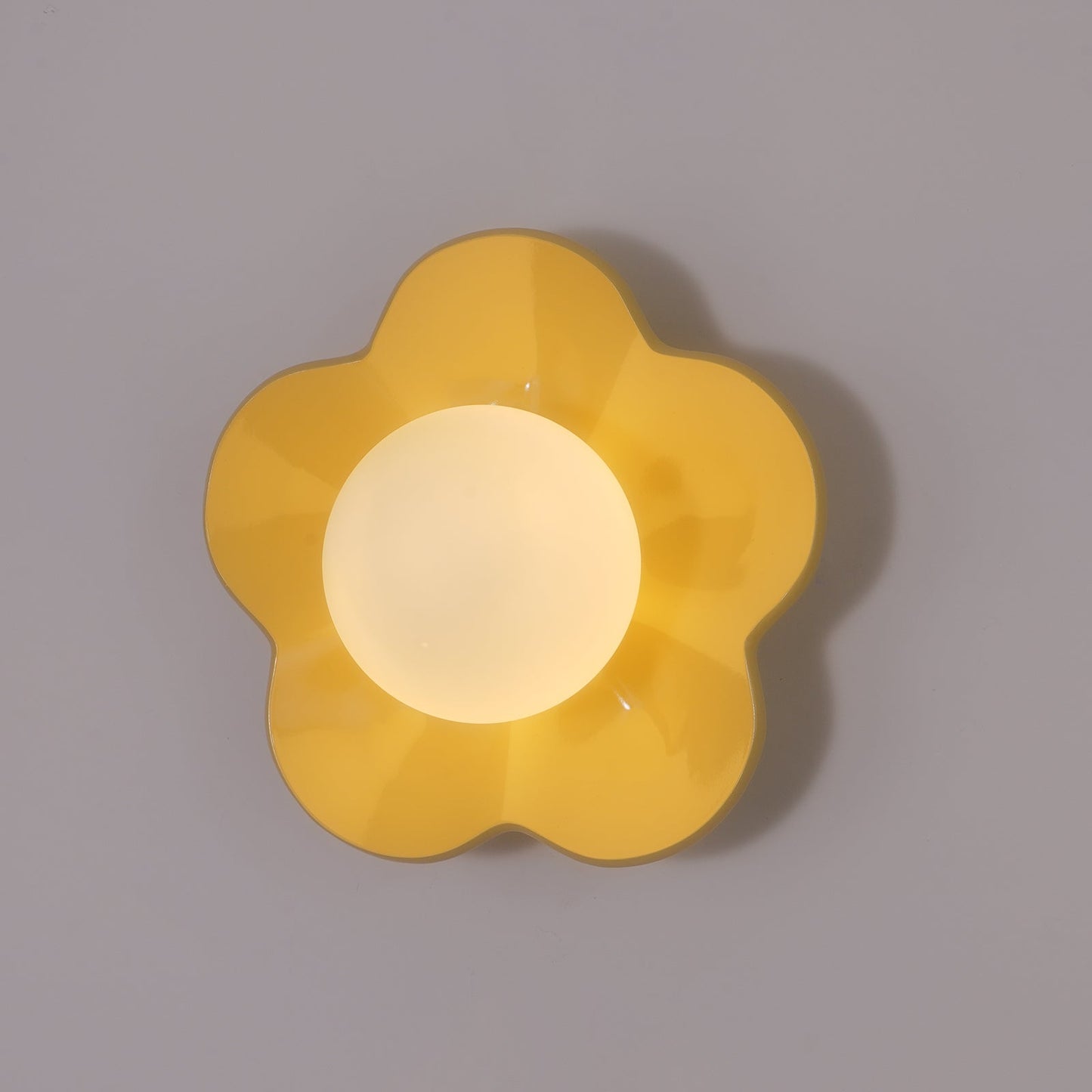 La Fleur Wall Lamp | Resin & Glass | White, Purple, Yellow