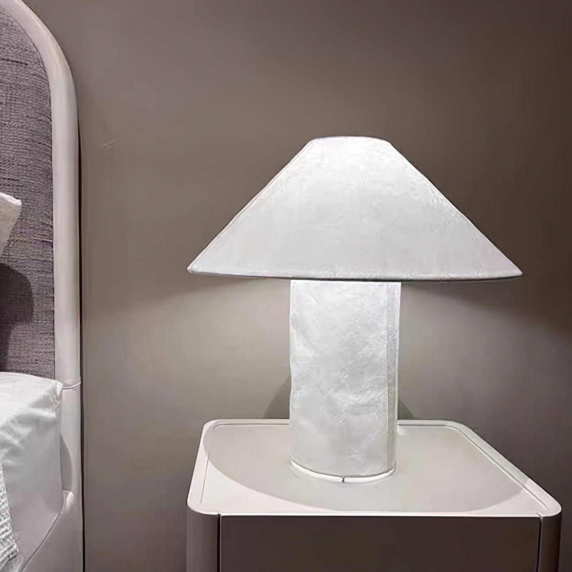 Crinkle Paper Table Lamp | White Metal & Dupont Paper | 50cm/75cm