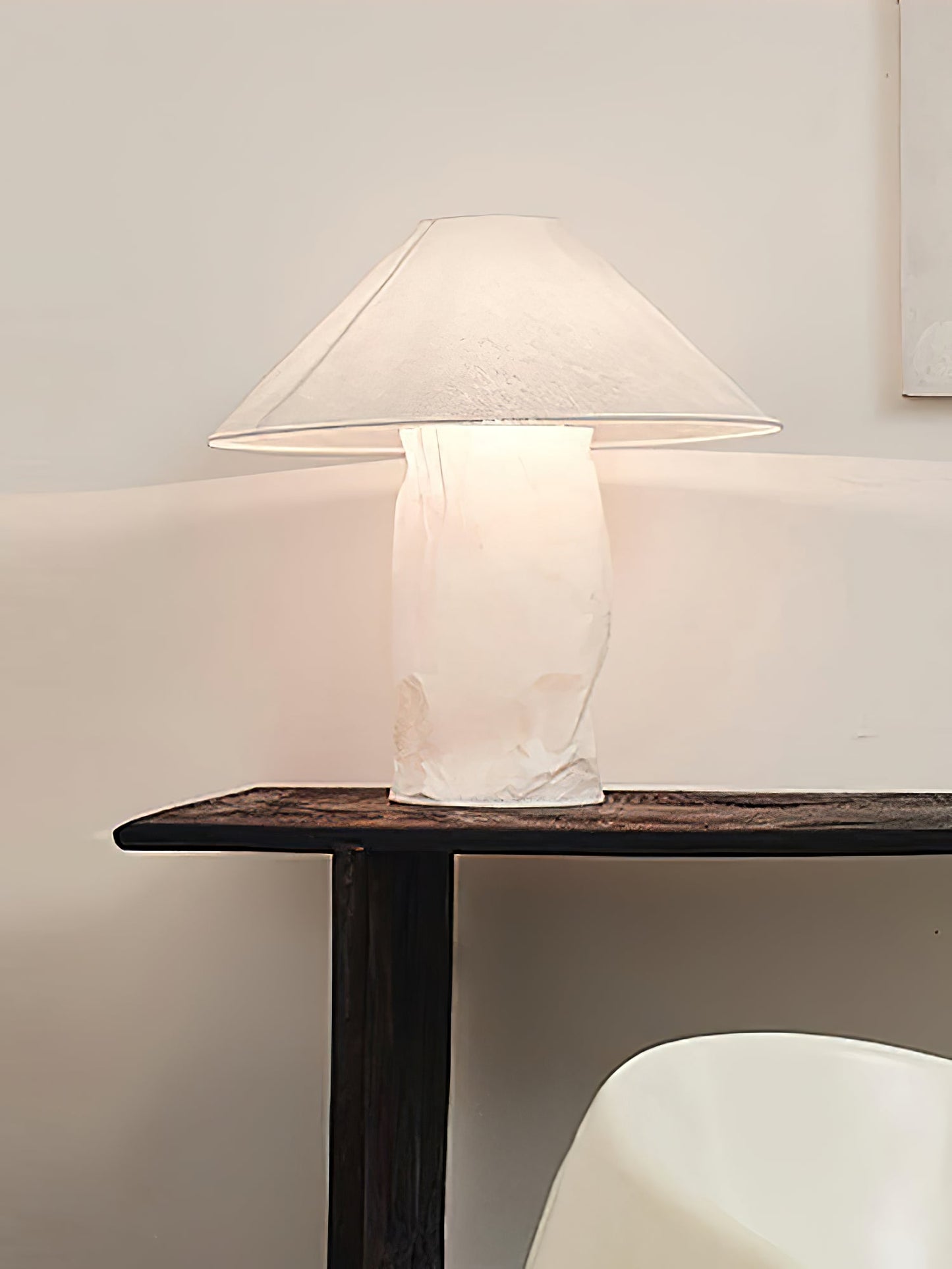 Crinkle Paper Table Lamp | White Metal & Dupont Paper | 50cm/75cm