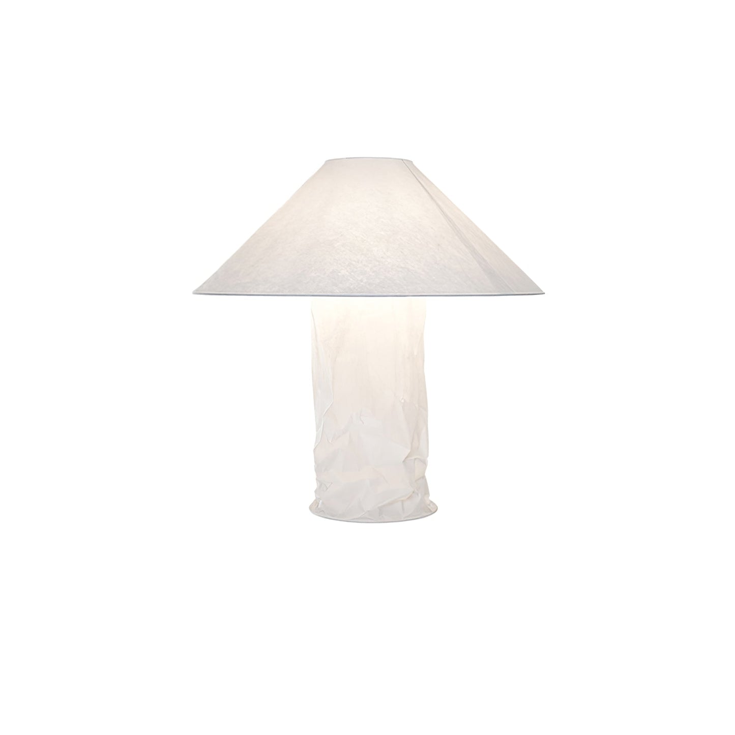 Crinkle Paper Table Lamp | White Metal & Dupont Paper | 50cm/75cm