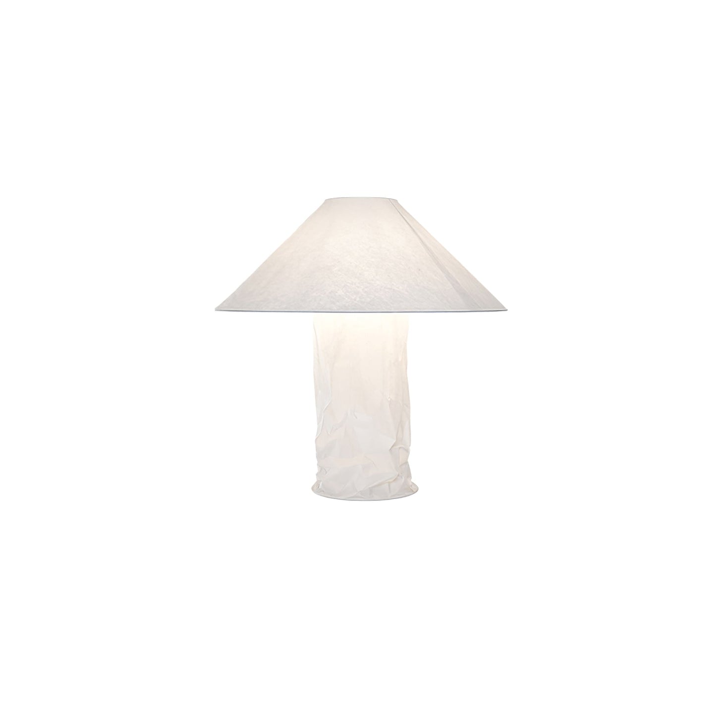 Crinkle Paper Table Lamp | White Metal & Dupont Paper | 50cm/75cm