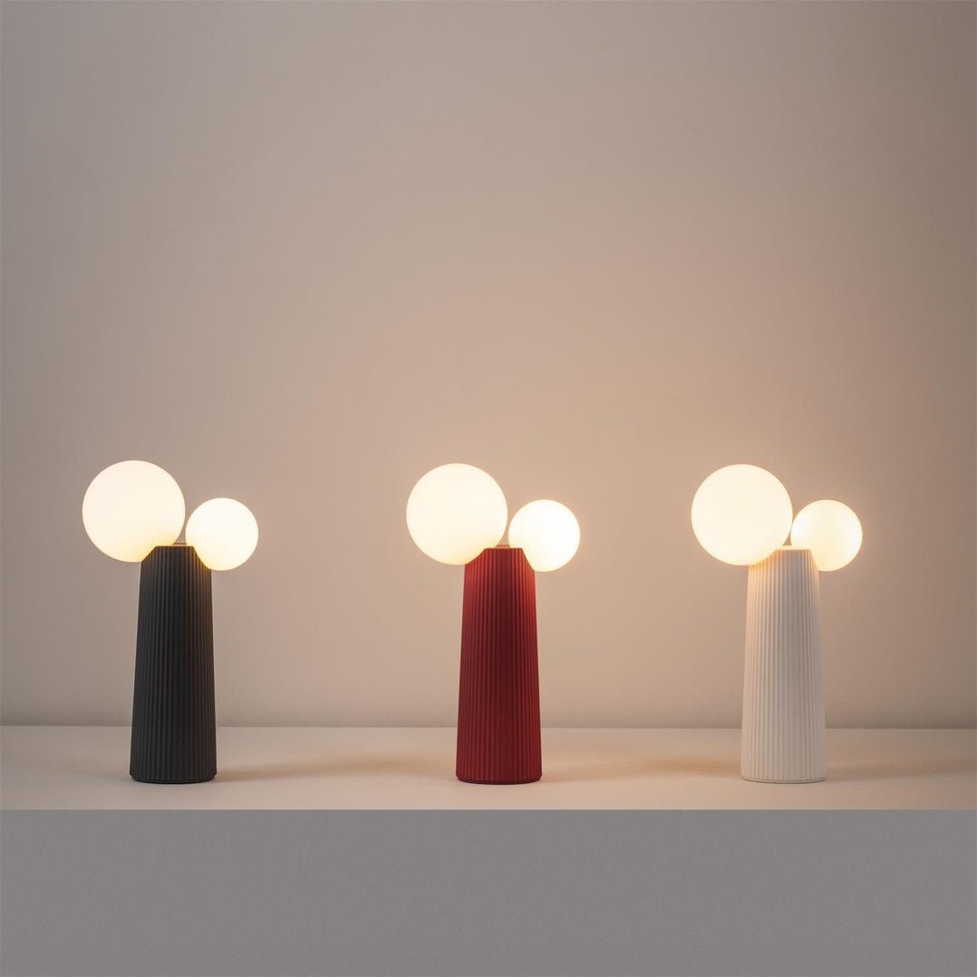 Land Table Lamp | Resin | Dark Red, Green, Latte Color, Black, White
