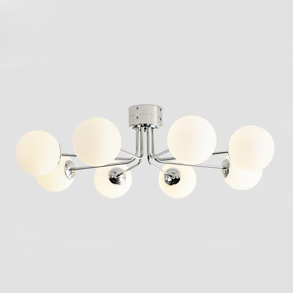Lanta Ceiling Lamp | Metal & Glass | Chrome or Gold
