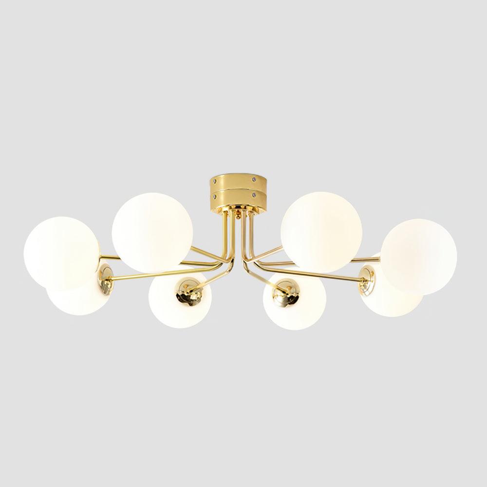 Lanta Ceiling Lamp | Metal & Glass | Chrome or Gold