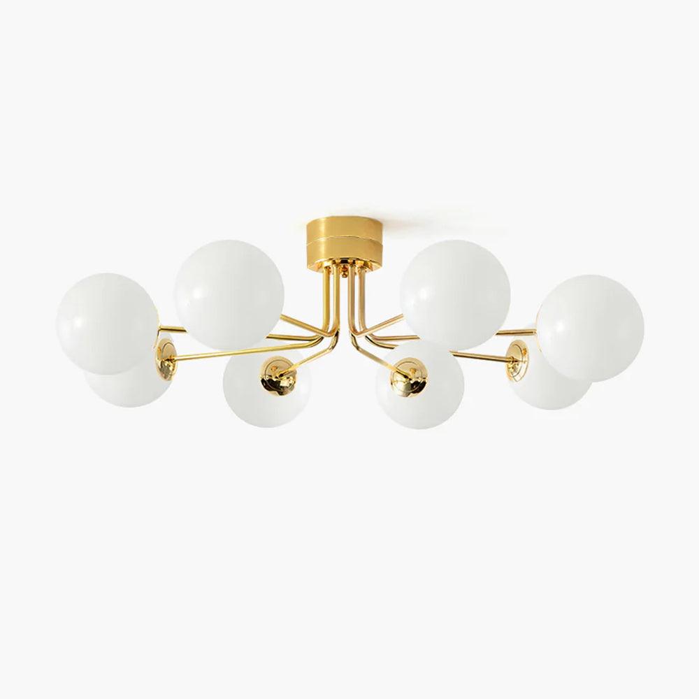 Lanta Ceiling Lamp | Metal & Glass | Chrome or Gold