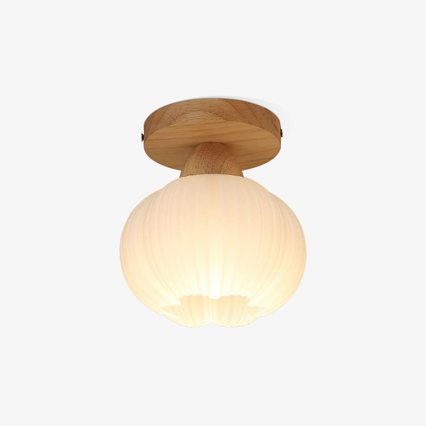 Large Flower Bag Ceiling Lamp | Wood, Acrylic | White