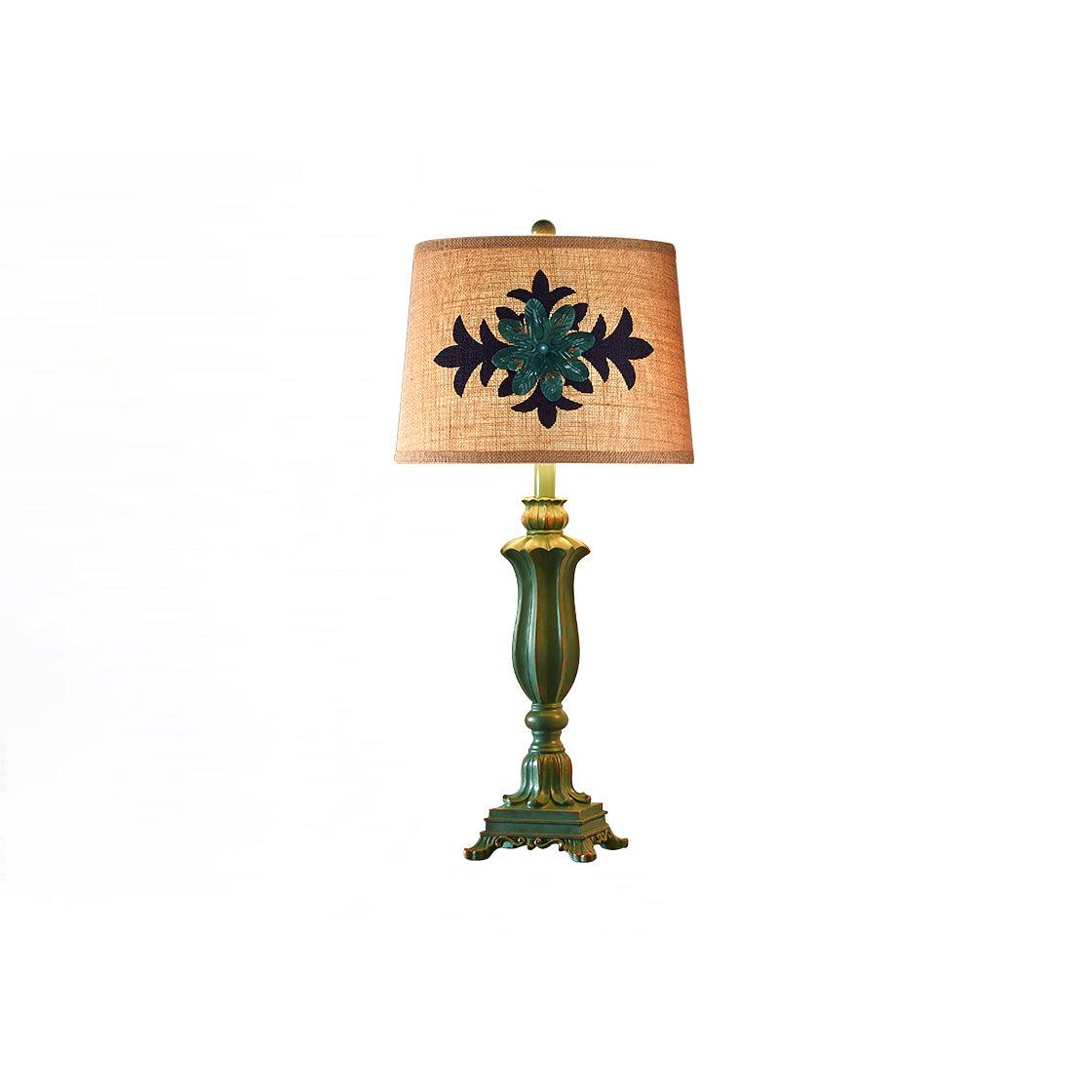 Lark Table Lamp | Resin, Fabric | Green