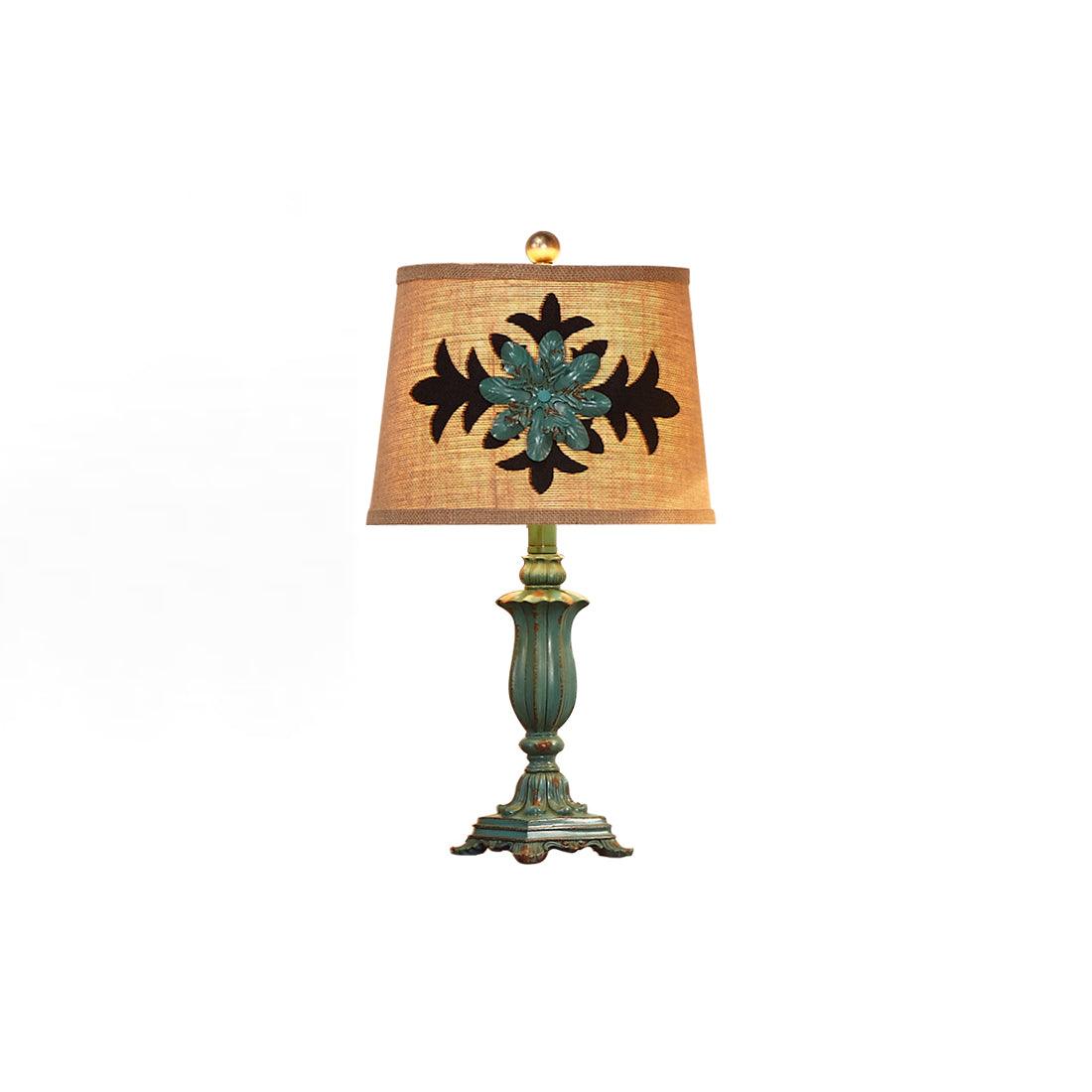 Lark Table Lamp | Resin, Fabric | Green