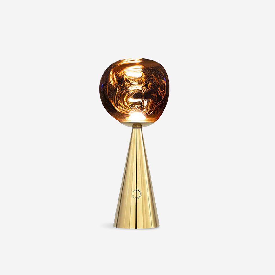 Lava Table Lamp | Metal & Acrylic | Gold or Silver